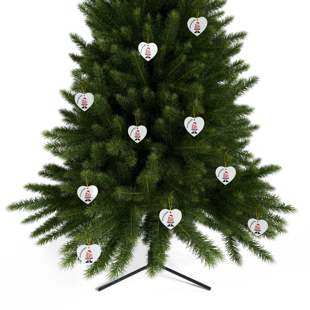 My 1st Christmas Ceramic Ornaments - 2-Sided Print (Multiple Pack Options)