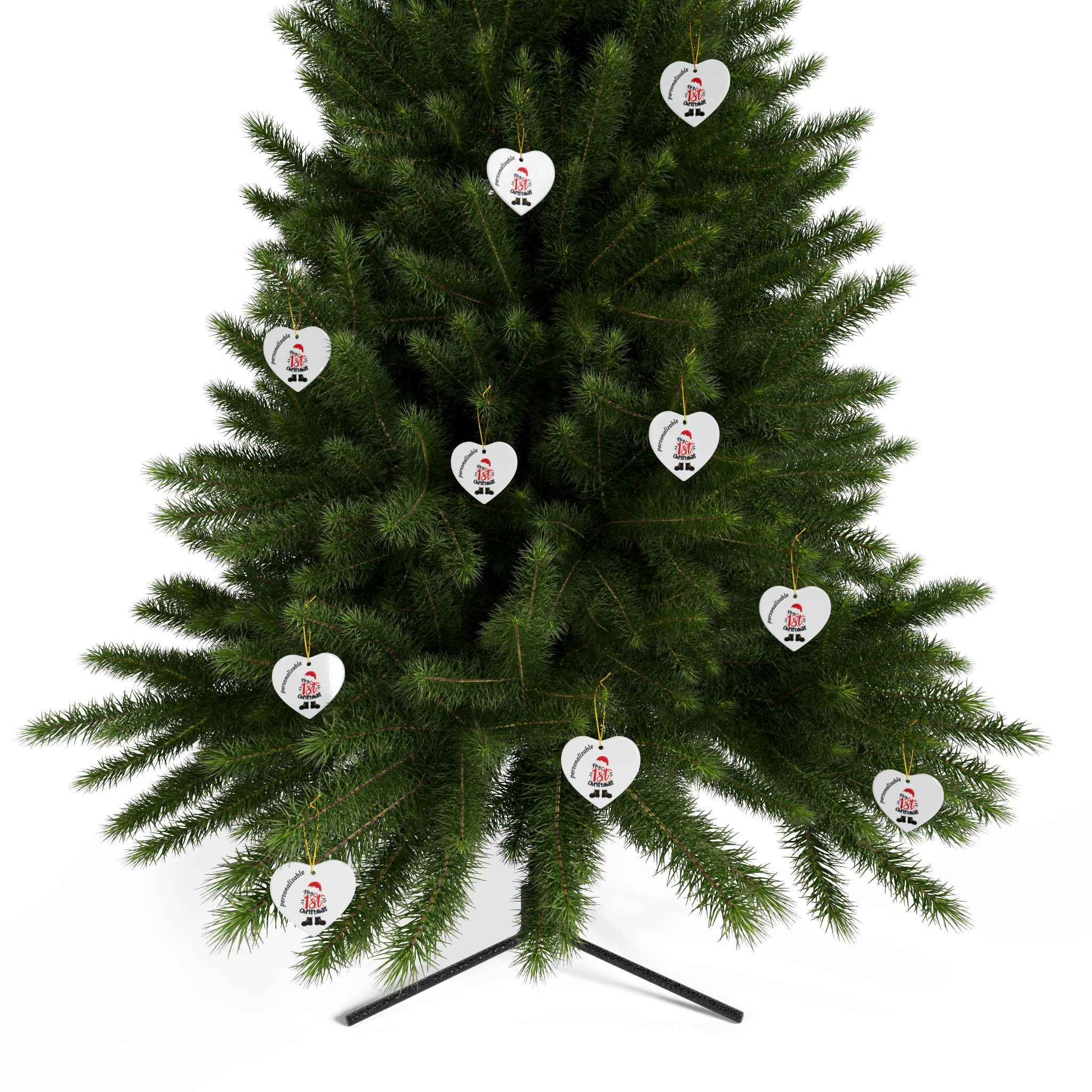 My 1st Christmas Ceramic Ornaments - 2-Sided Print (Multiple Pack Options)