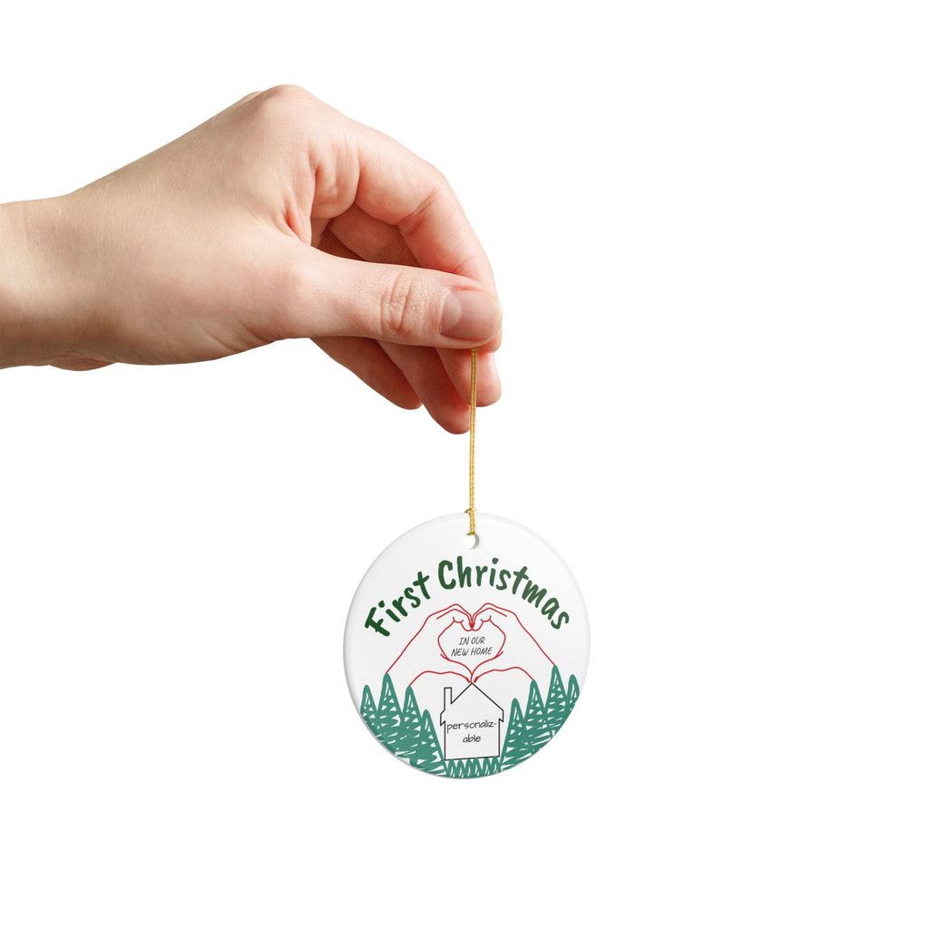 "Our First Christmas In Our New Home" Ceramic Ornament | New Homeowner Gift | Housewarming Keepsake