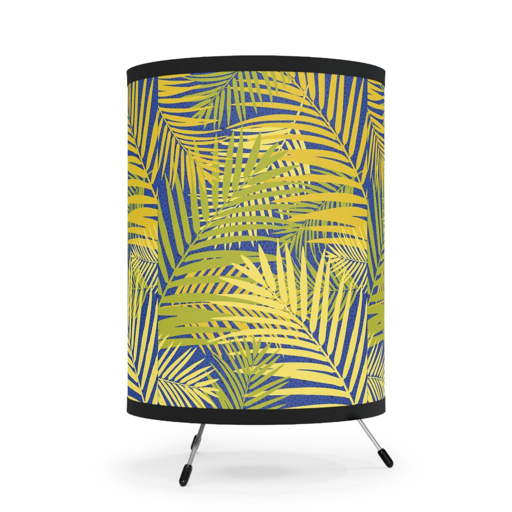Tropical Tripod Lamp, Boho Room Decor, Modern Lighting, Gift for Beach Lovers, Home Accessories, Unique Desk Lamp