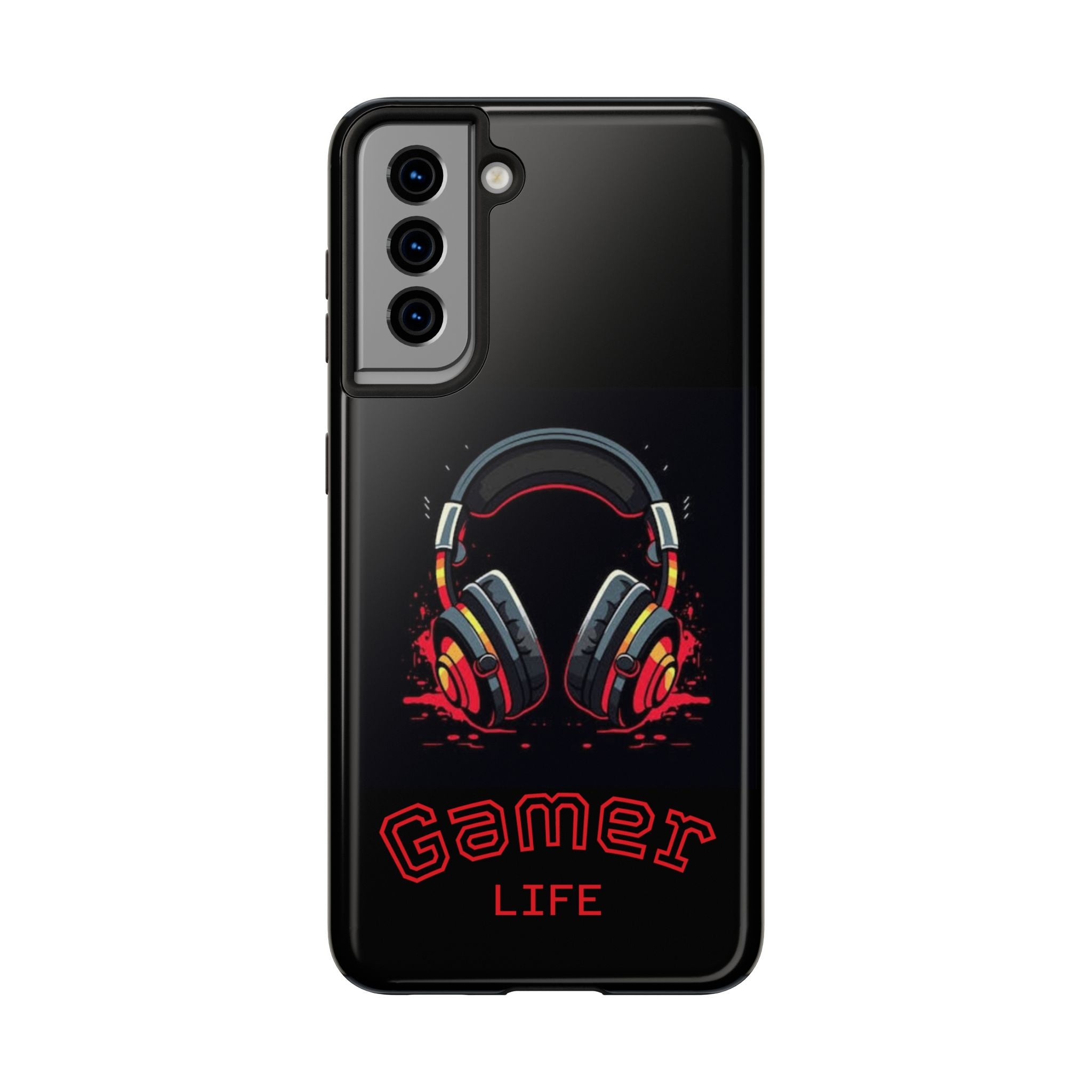 Gamer Life Tough Phone Case with Gamer Headset Design