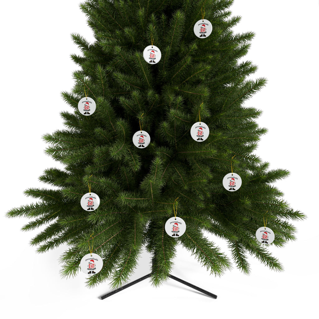 My 1st Christmas Ceramic Ornaments - 2-Sided Print (Multiple Pack Options)