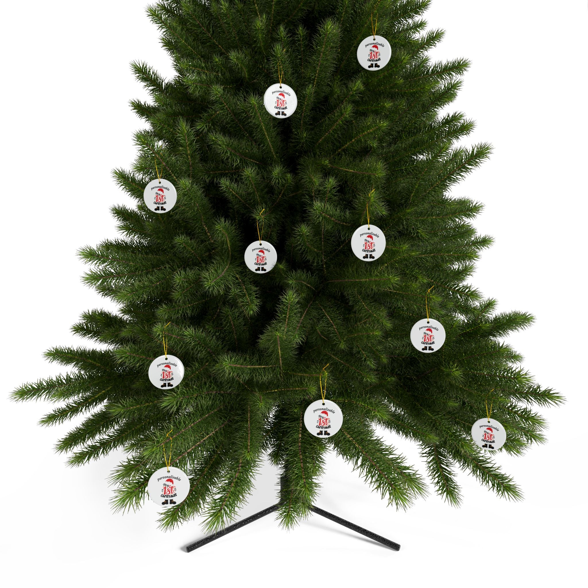 My 1st Christmas Ceramic Ornaments - 2-Sided Print (Multiple Pack Options)