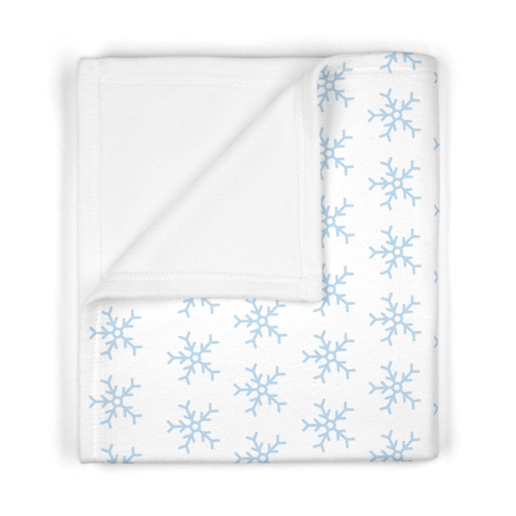 Snowflake Soft Fleece Baby Blanket - Cozy Winter Nursery Décor