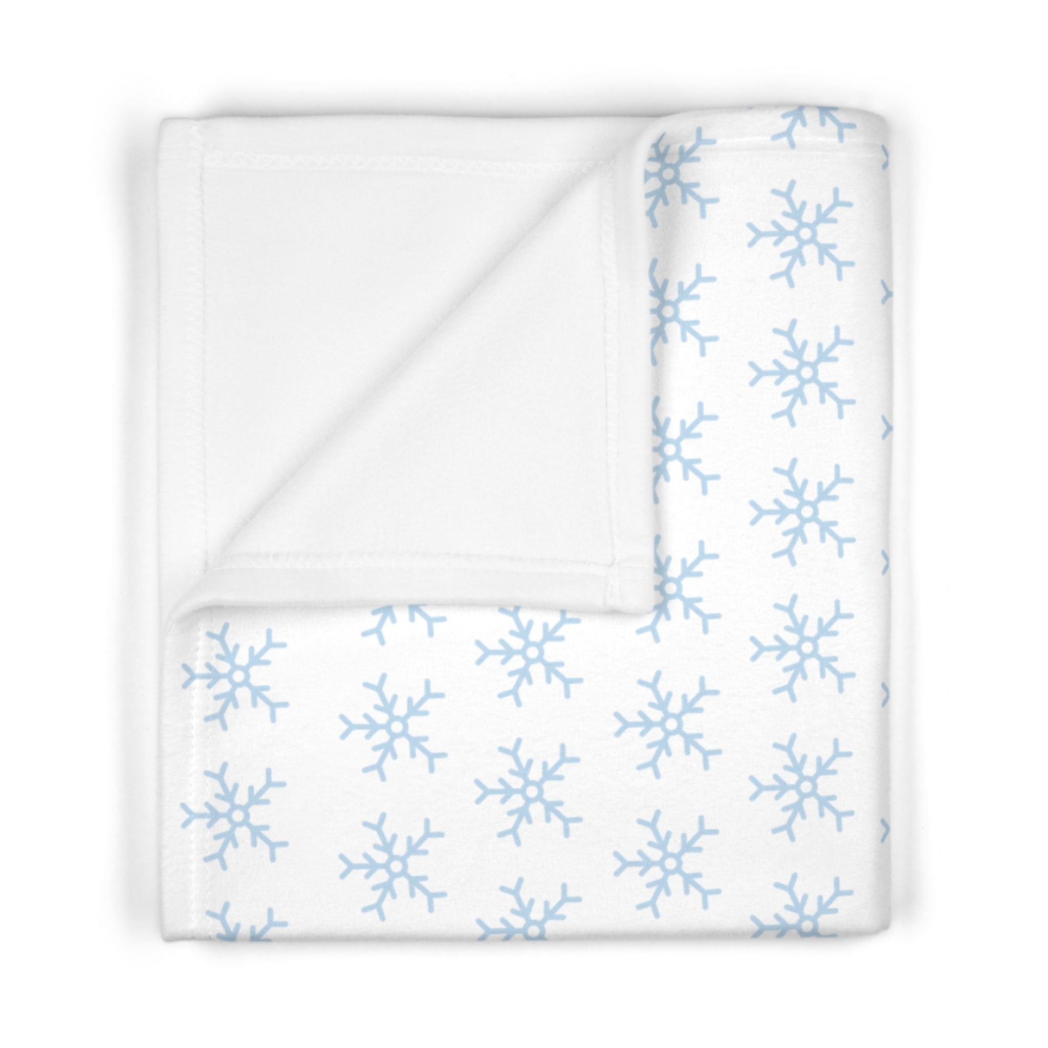 Snowflake Soft Fleece Baby Blanket - Cozy Winter Nursery Décor
