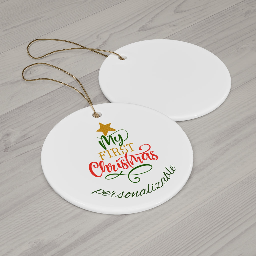 My First Christmas Ceramic Ornament - 4 Unique Shapes