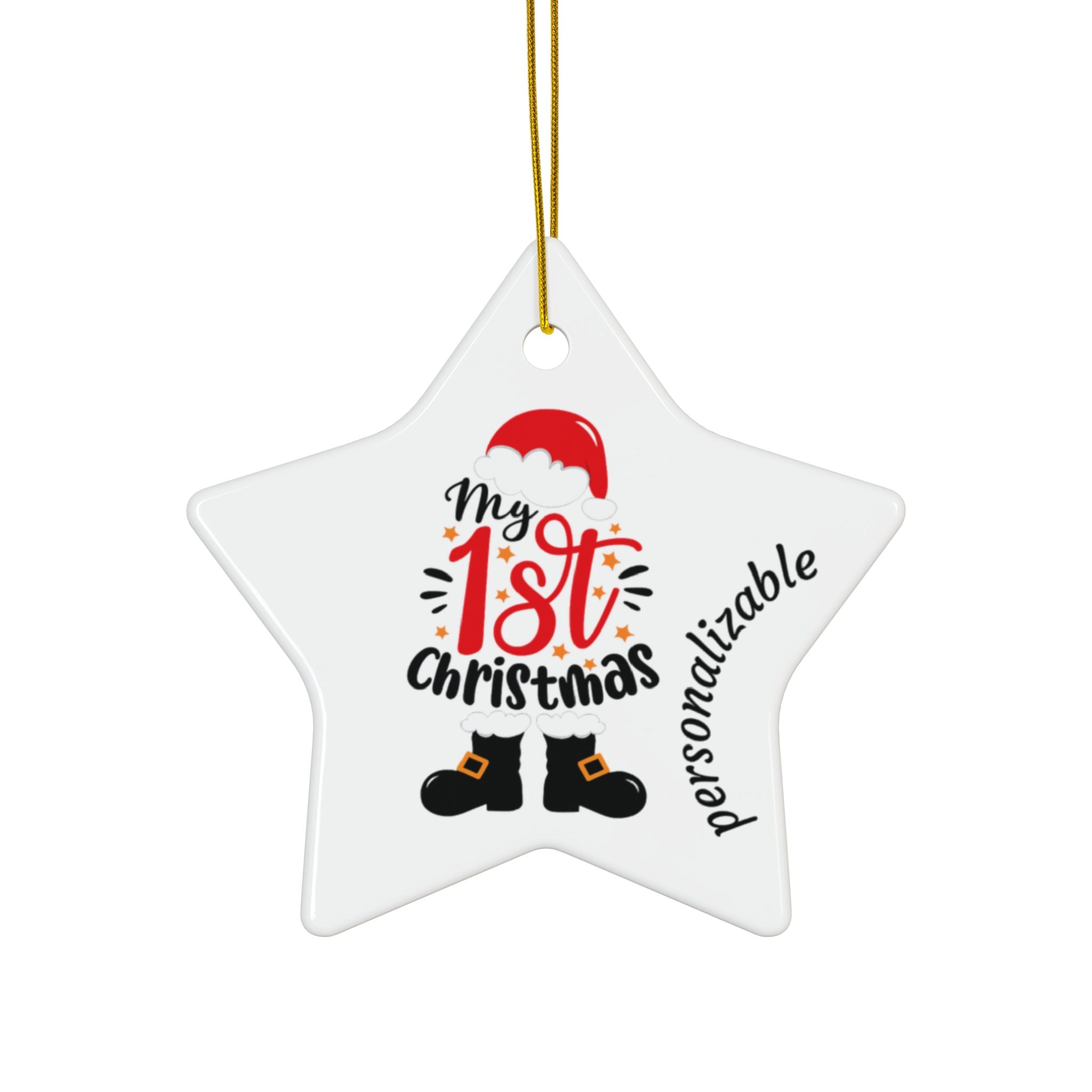 My 1st Christmas Ceramic Ornaments - 2-Sided Print (Multiple Pack Options)