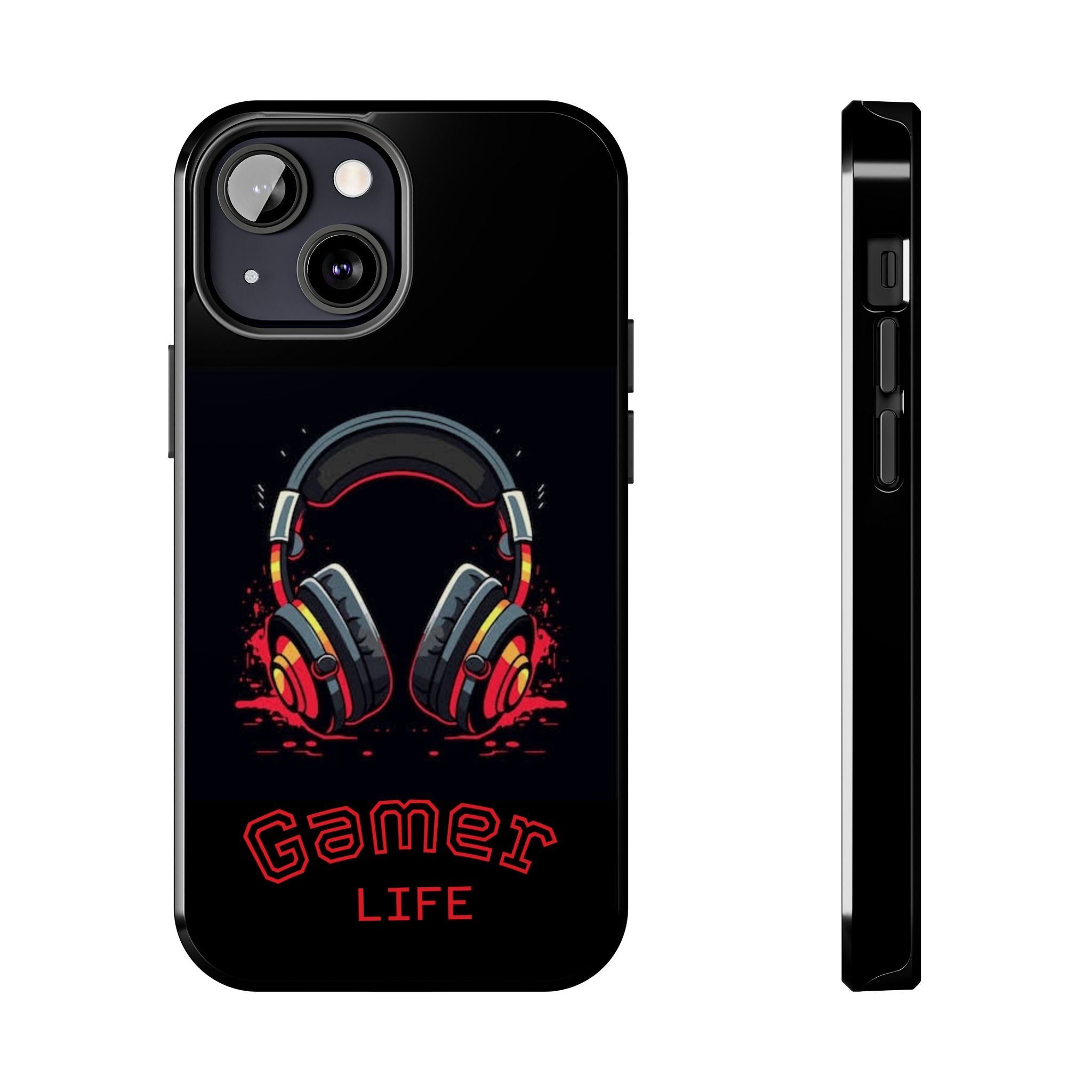 Gamer Life Tough Phone Case with Gamer Headset Design