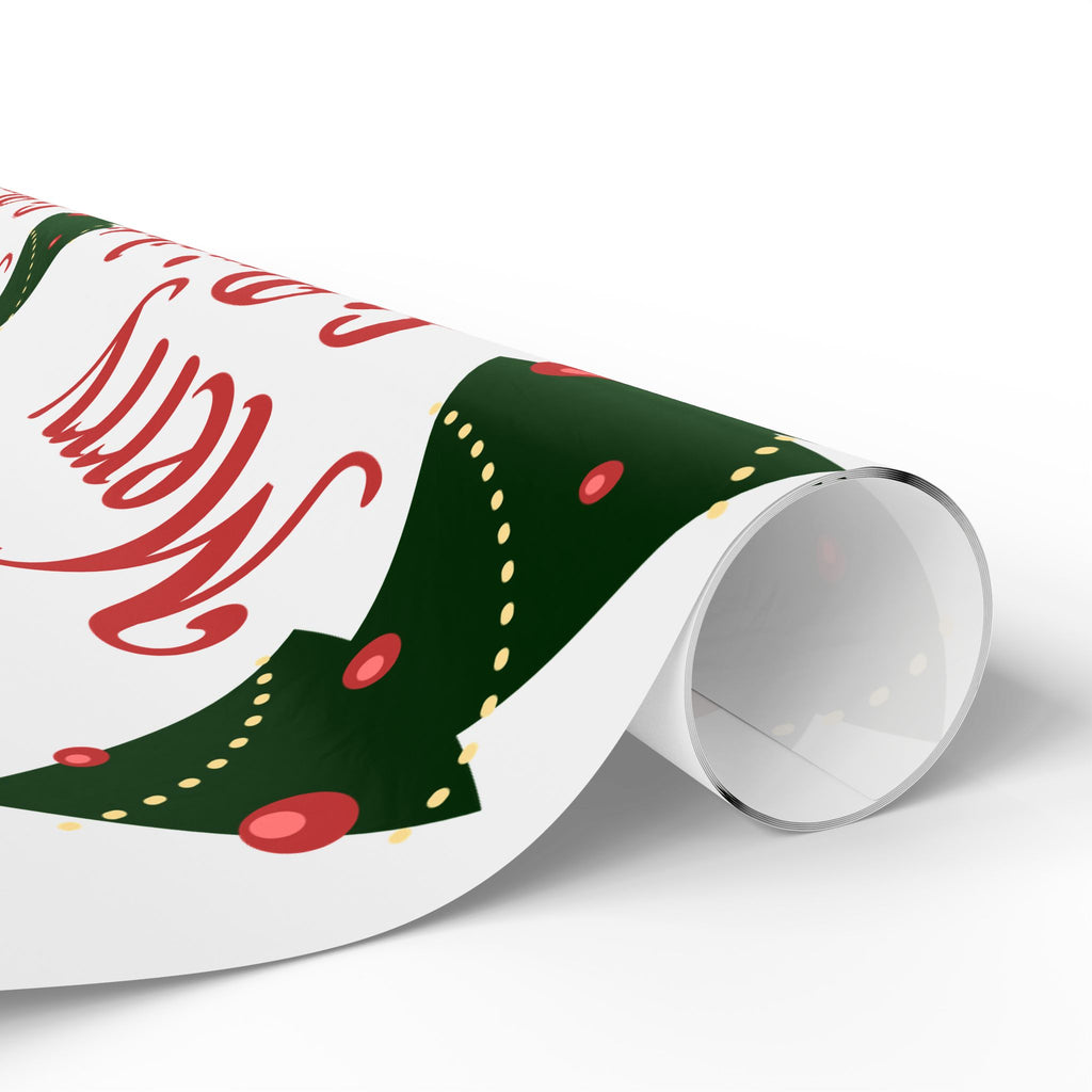 Festive Christmas Wrapping Paper with Merry Design