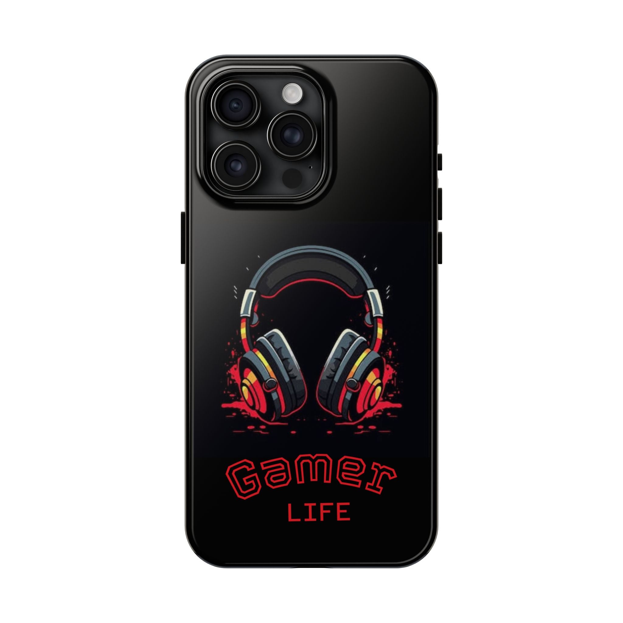 Gamer Life Tough Phone Case with Gamer Headset Design