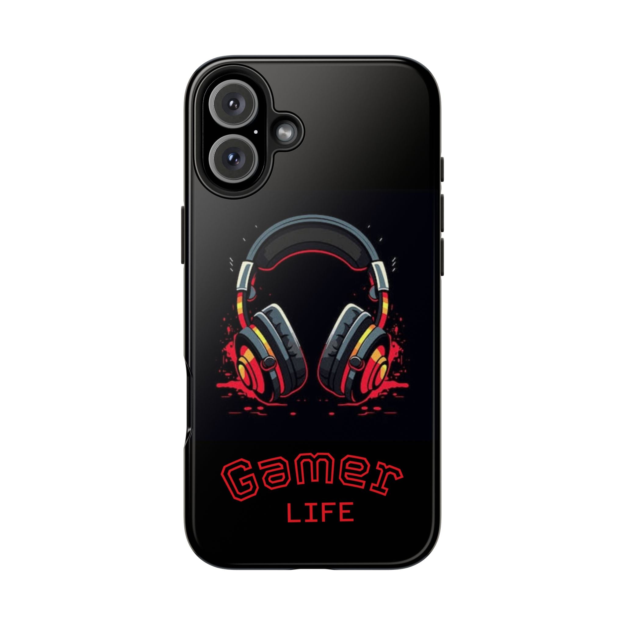 Gamer Life Tough Phone Case with Gamer Headset Design