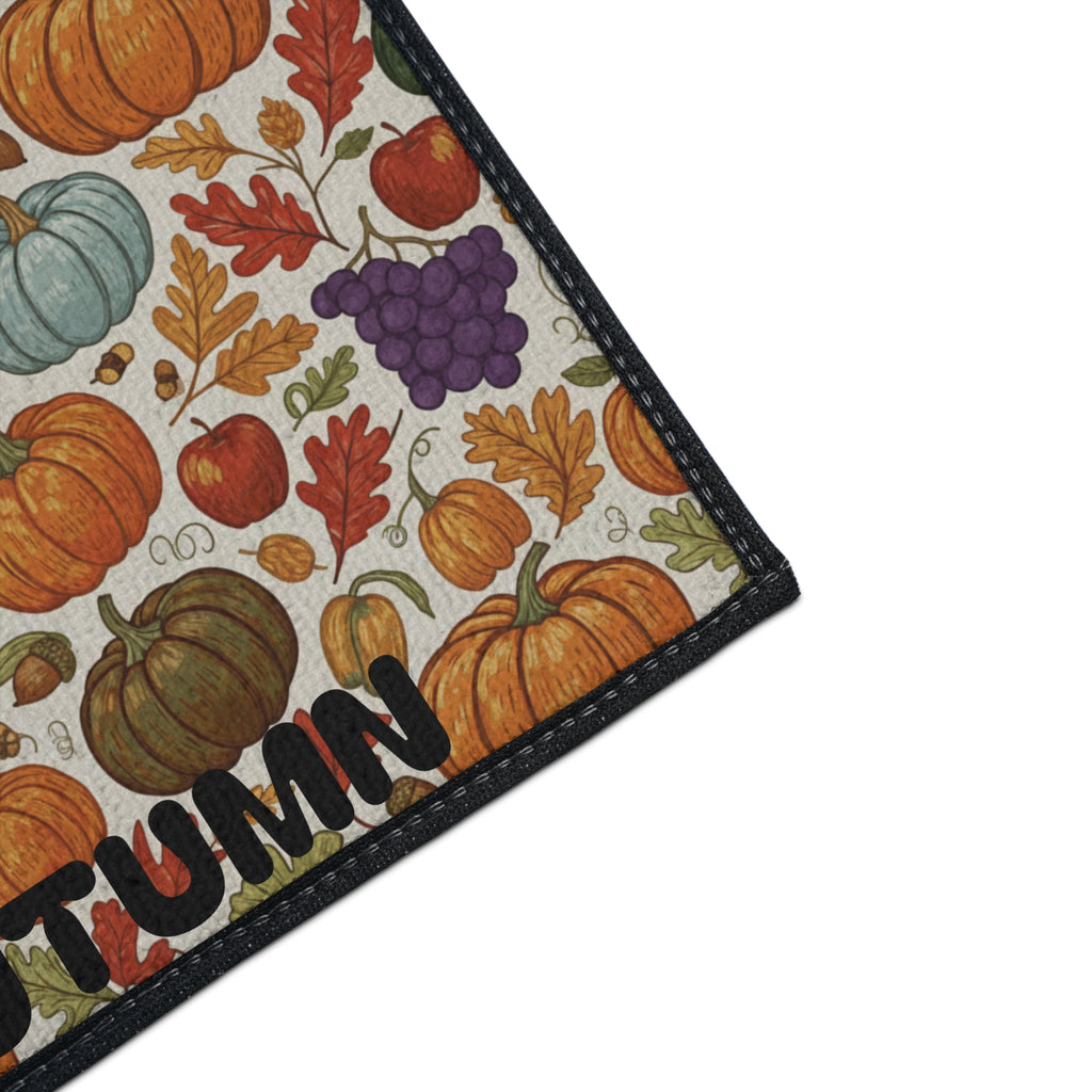 Hello Autumn Pumpkin Doormat - Heavy Duty Fall Floor Mat