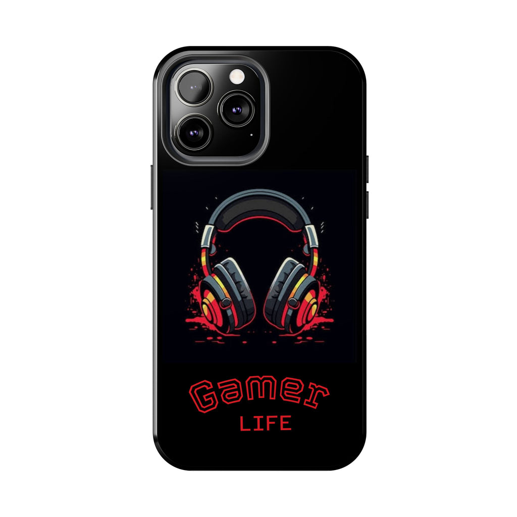 Gamer Life Tough Phone Case with Gamer Headset Design