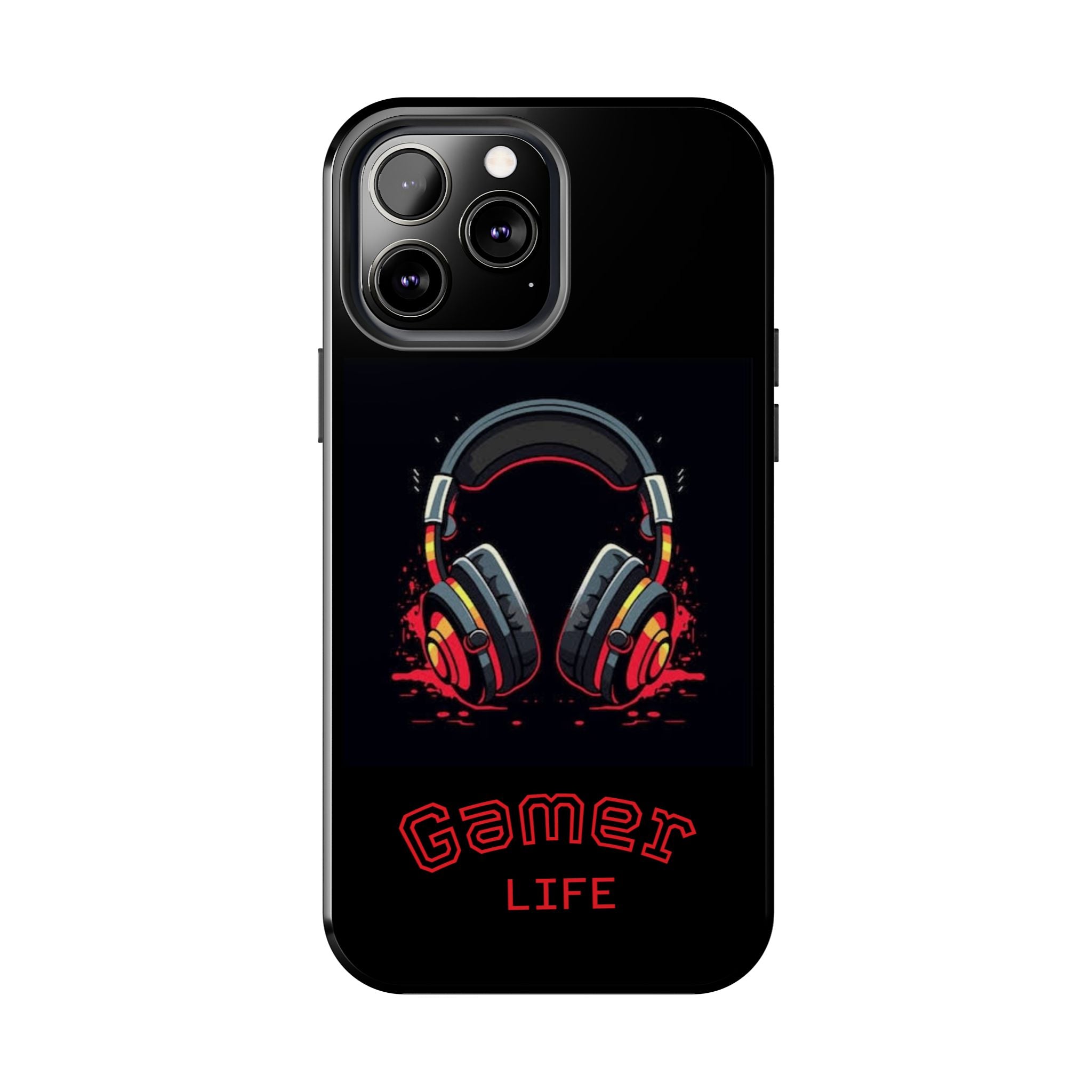 Gamer Life Tough Phone Case with Gamer Headset Design