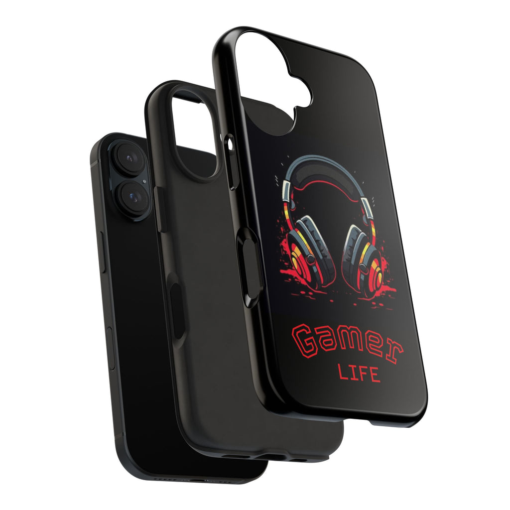 Gamer Life Tough Phone Case with Gamer Headset Design