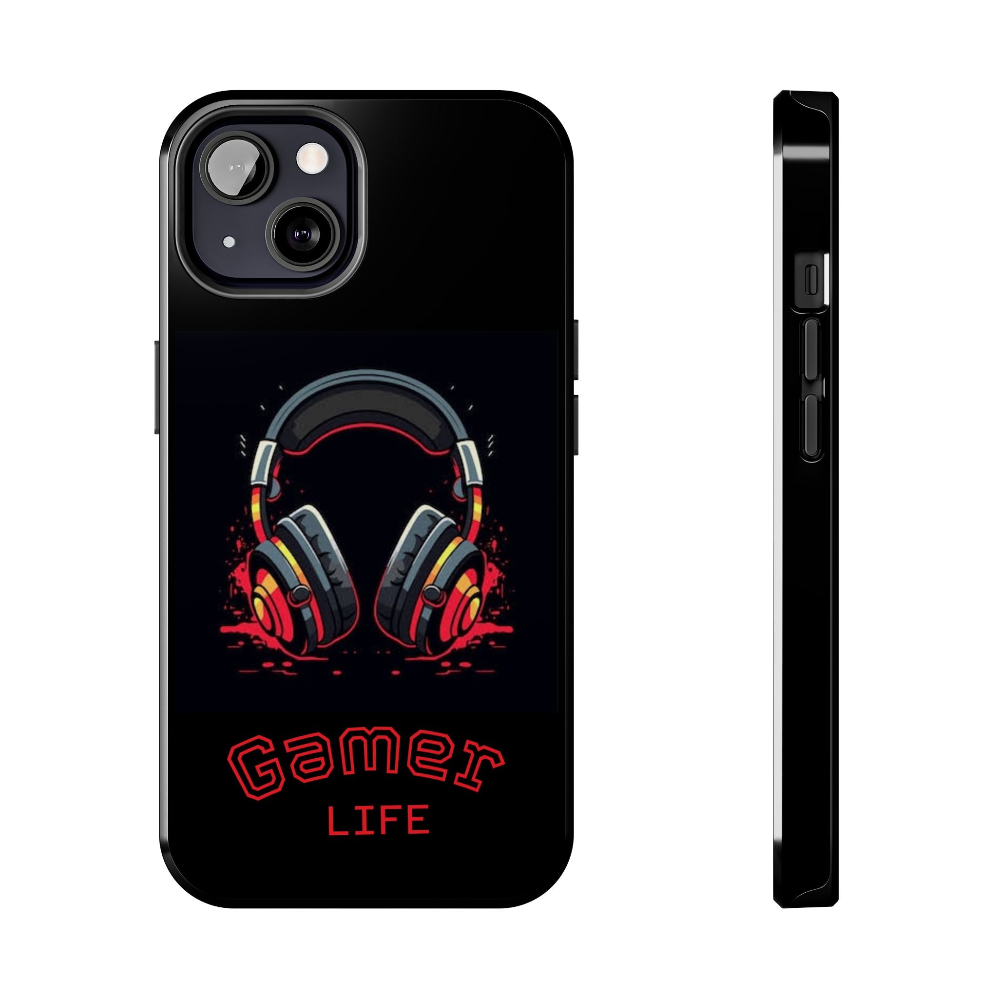 Gamer Life Tough Phone Case with Gamer Headset Design