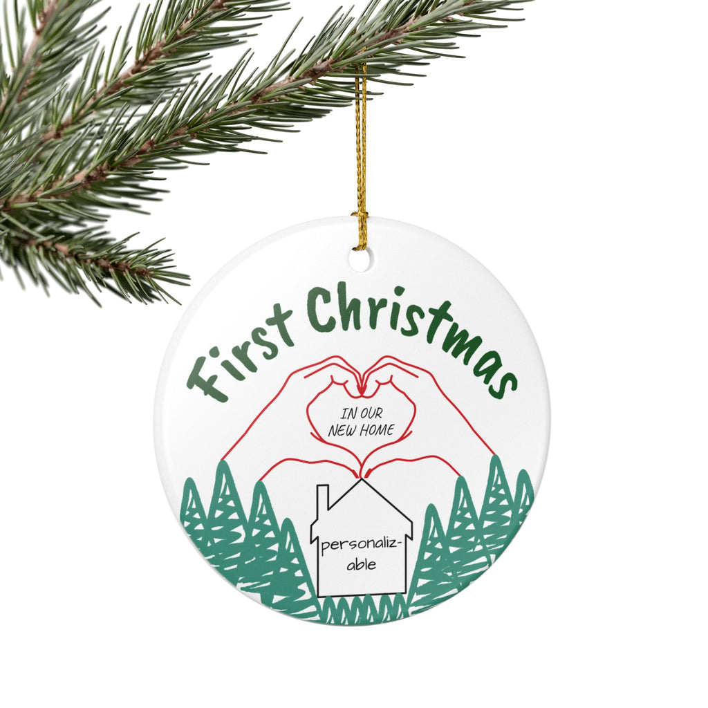"Our First Christmas In Our New Home" Ceramic Ornament | New Homeowner Gift | Housewarming Keepsake
