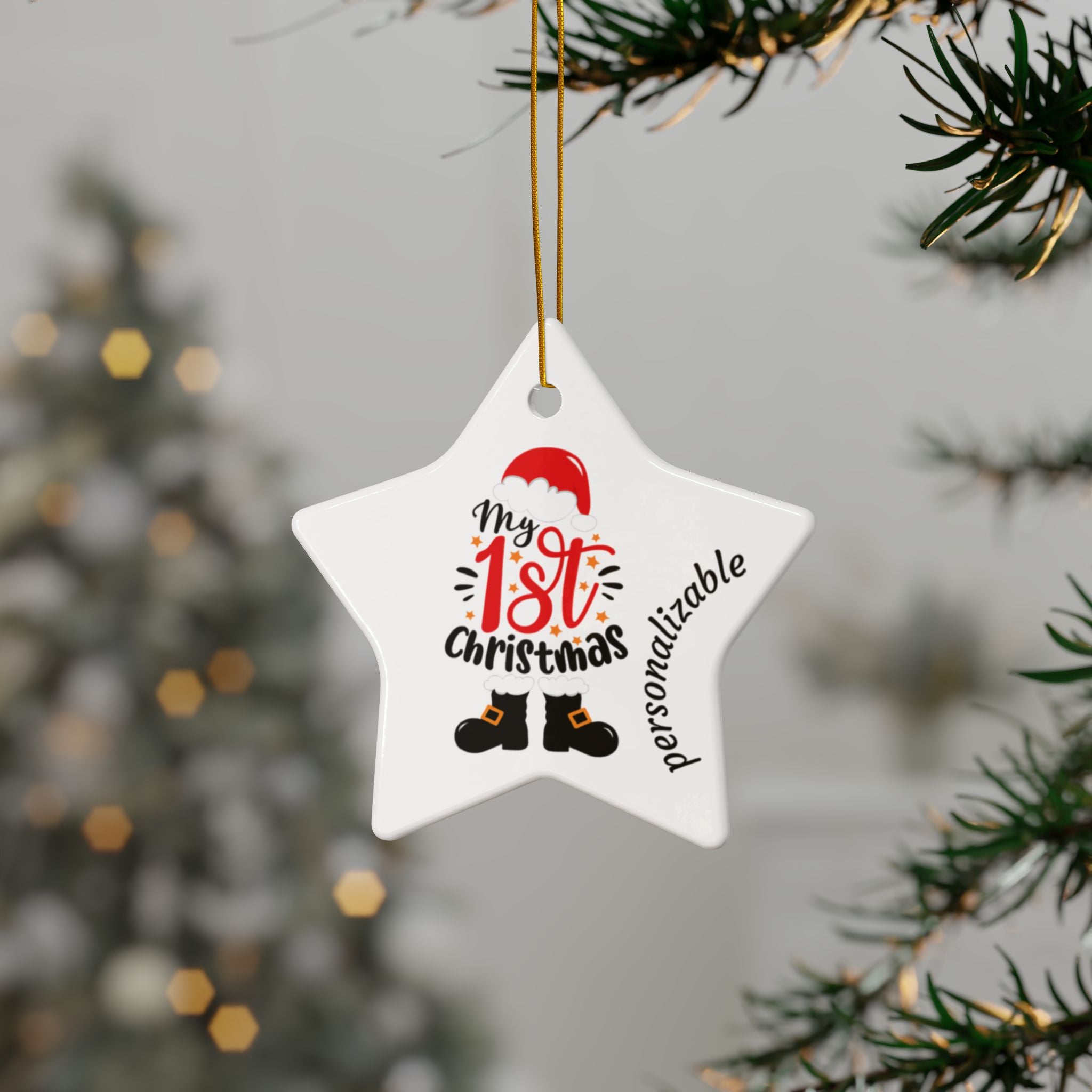 My 1st Christmas Ceramic Ornaments - 2-Sided Print (Multiple Pack Options)