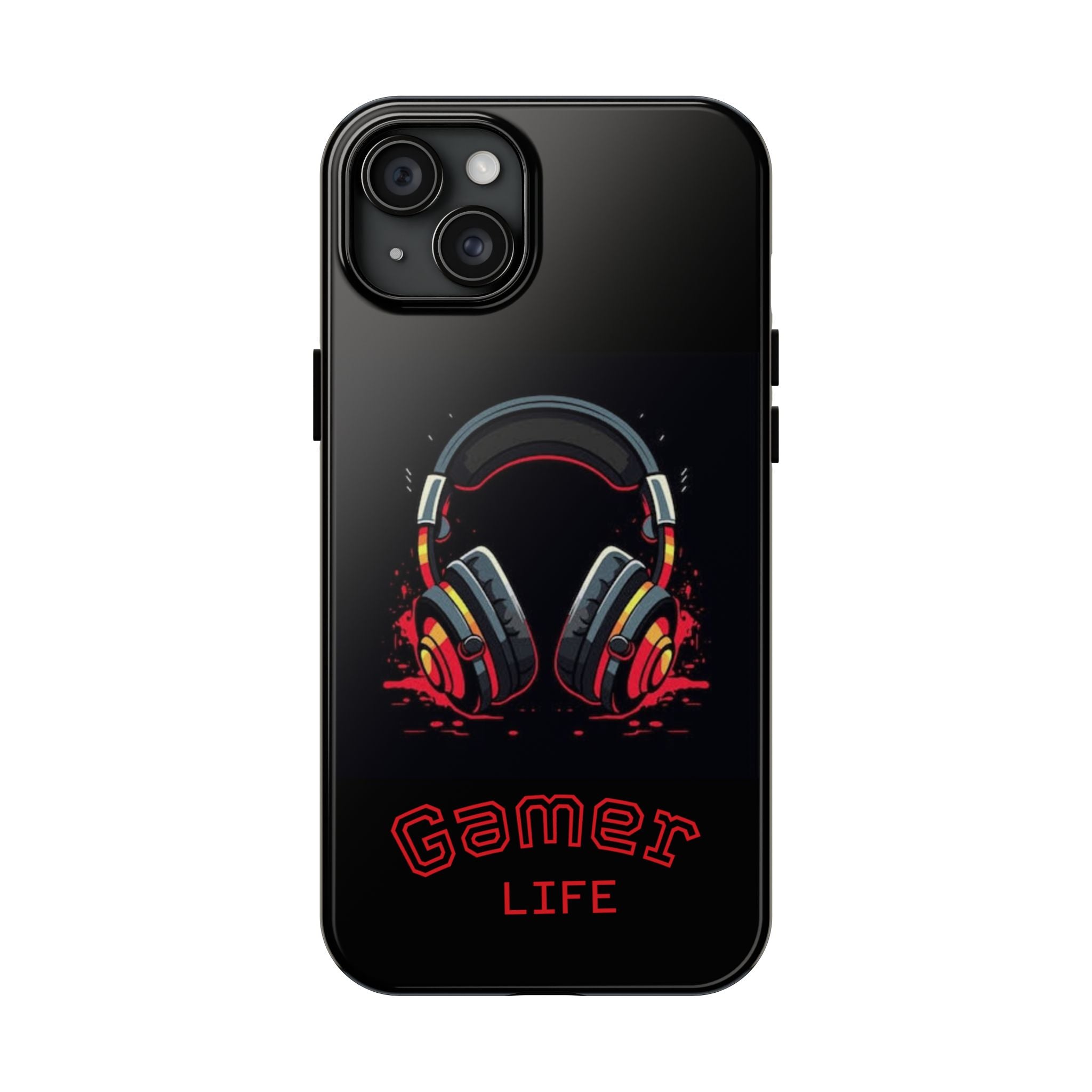 Gamer Life Tough Phone Case with Gamer Headset Design