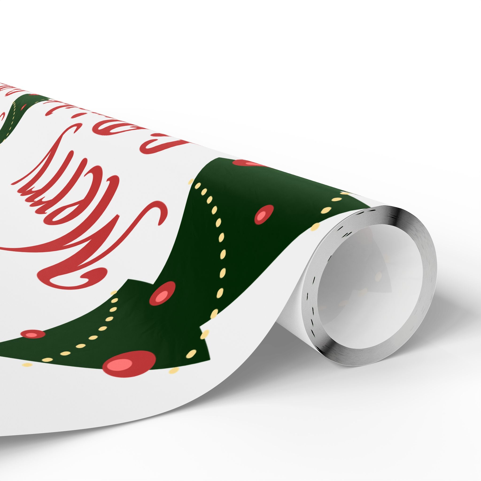 Festive Christmas Wrapping Paper with Merry Design