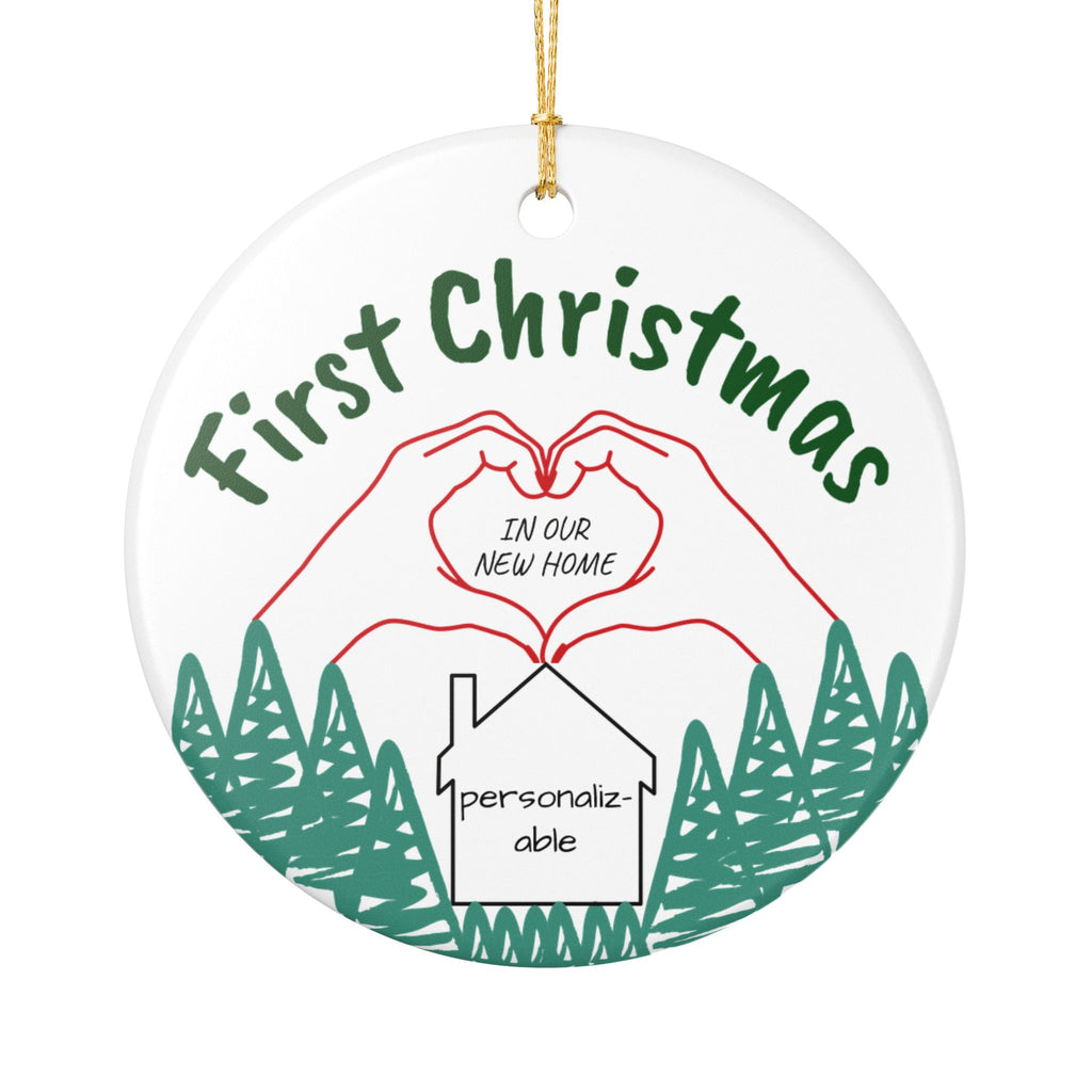 "Our First Christmas In Our New Home" Ceramic Ornament | New Homeowner Gift | Housewarming Keepsake