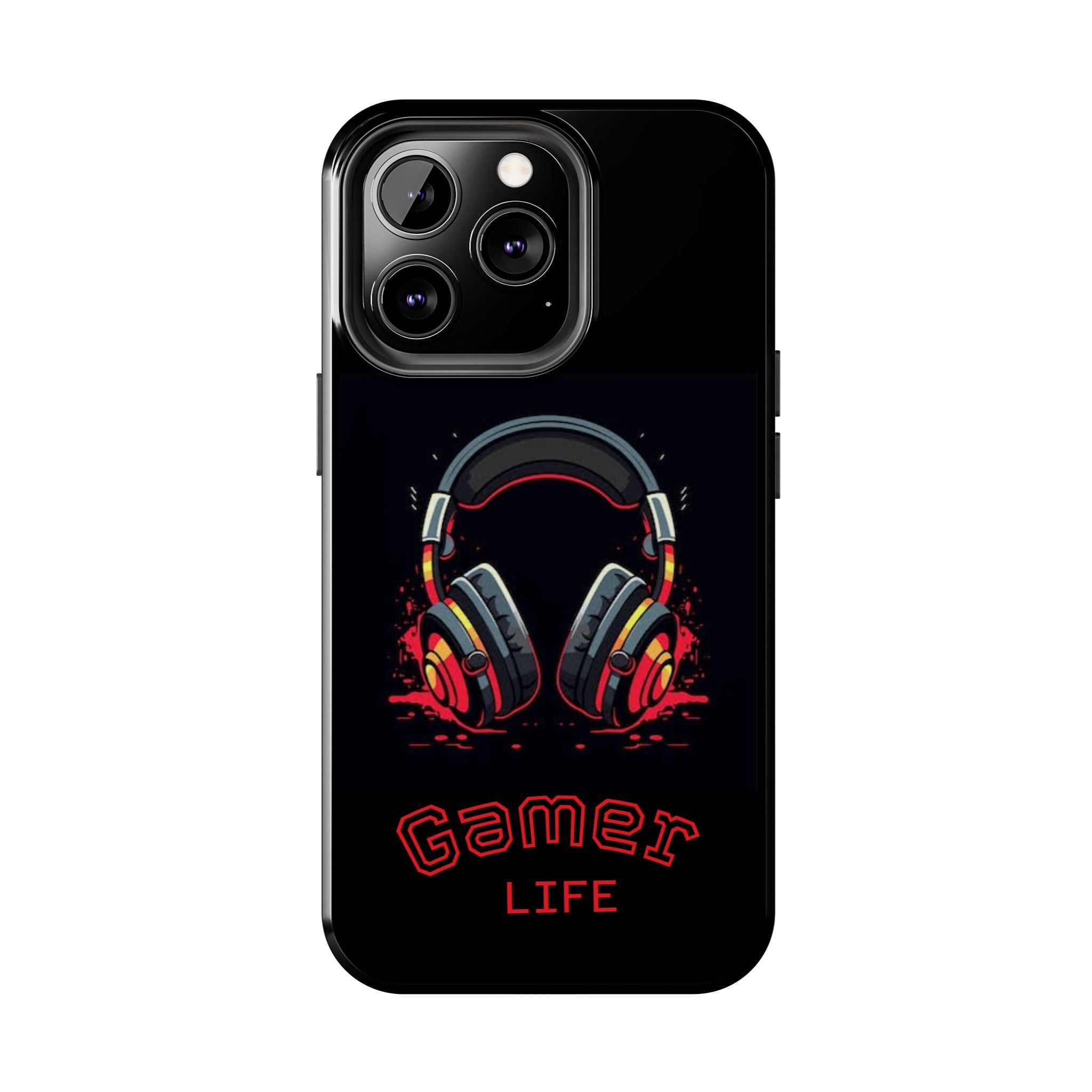 Gamer Life Tough Phone Case with Gamer Headset Design