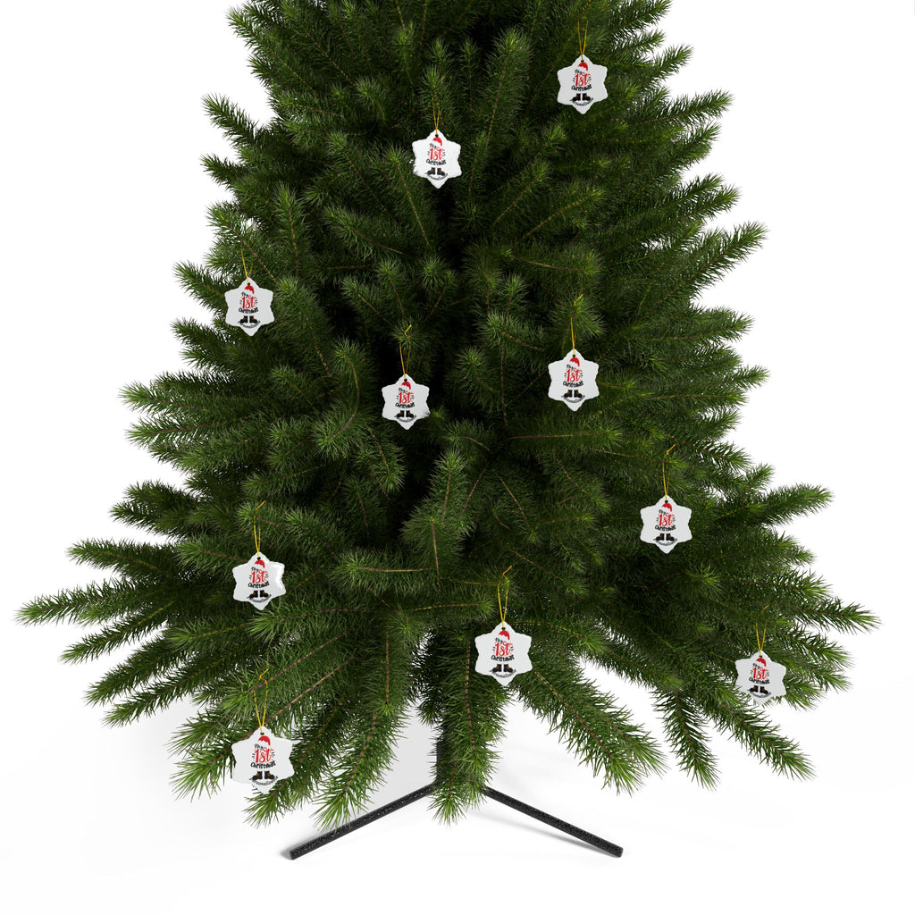 My 1st Christmas Ceramic Ornaments - 2-Sided Print (Multiple Pack Options)