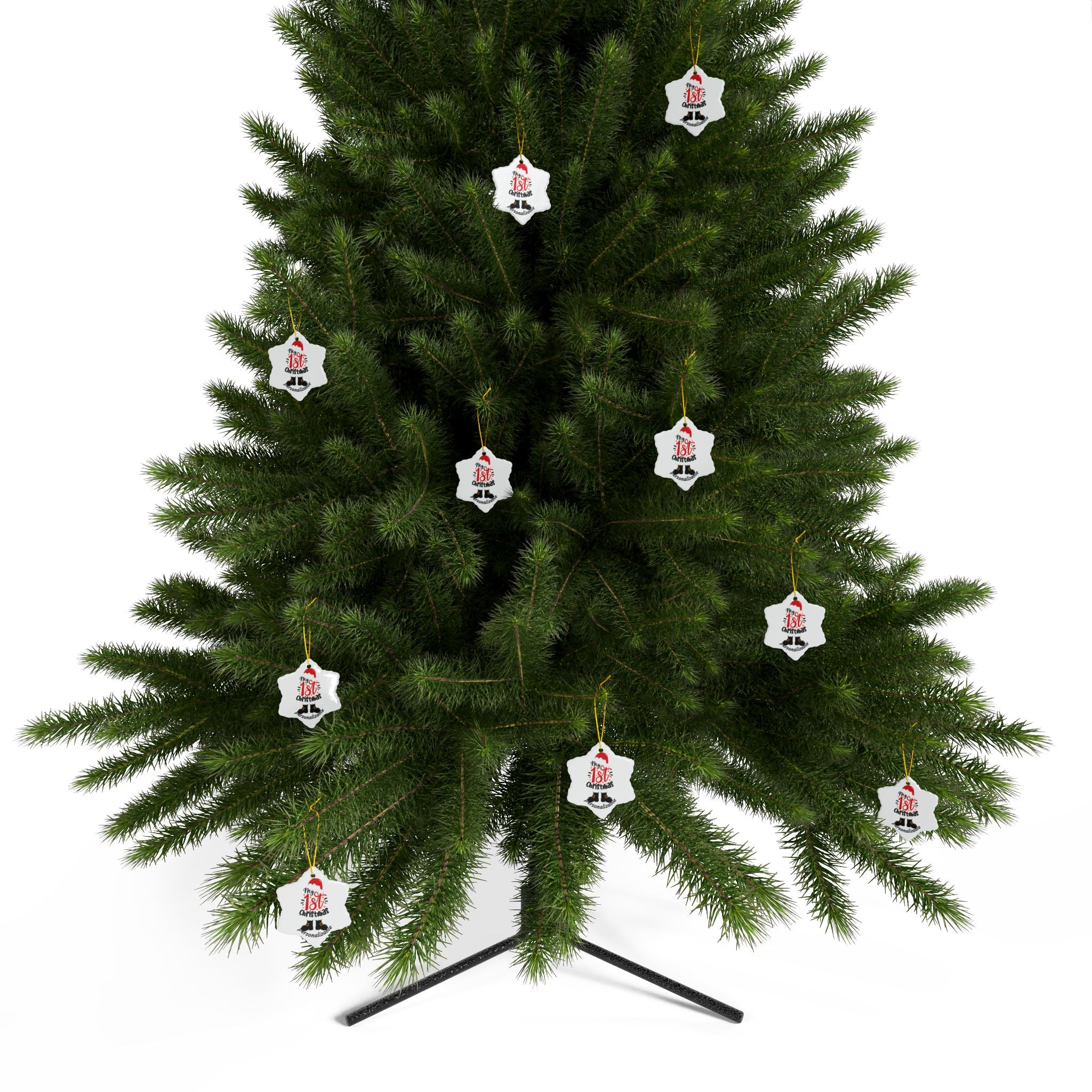 My 1st Christmas Ceramic Ornaments - 2-Sided Print (Multiple Pack Options)