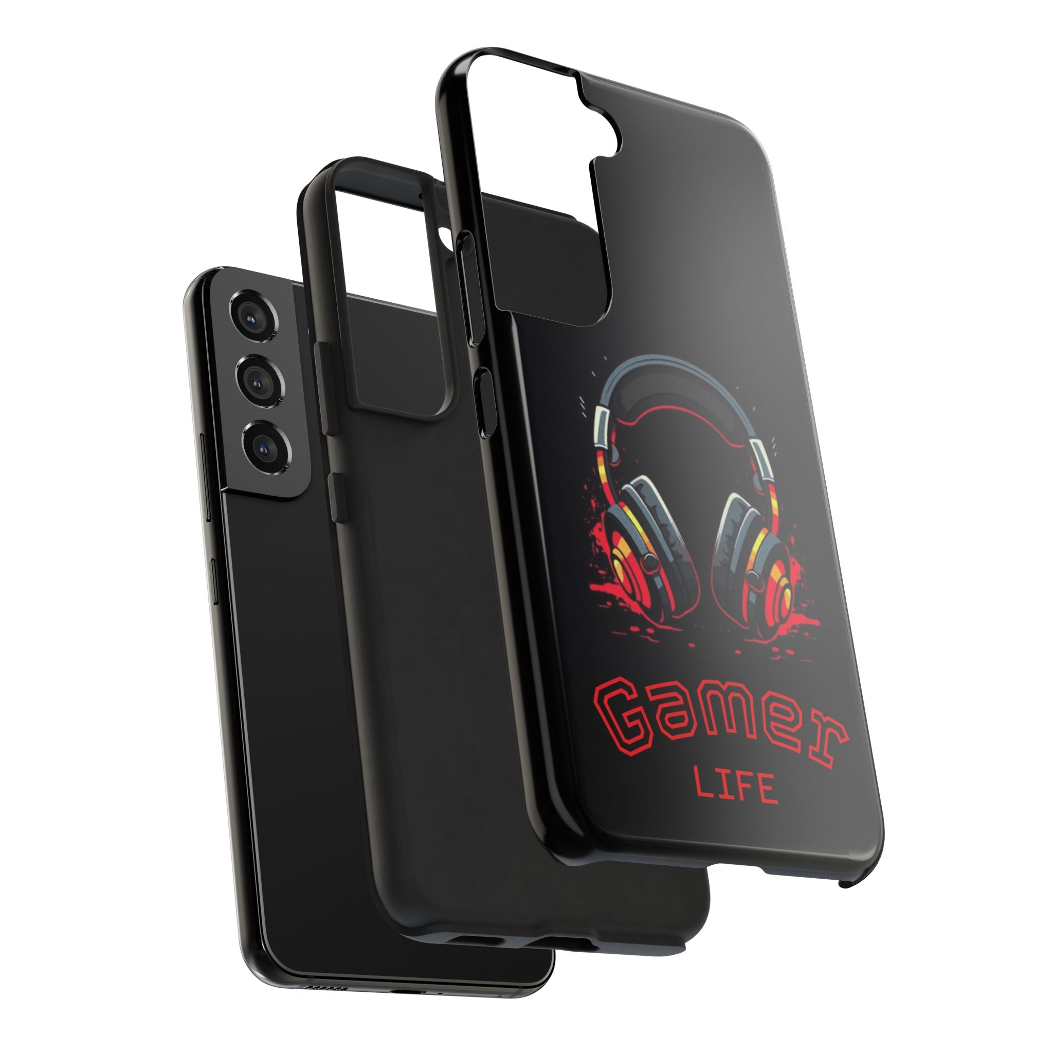 Gamer Life Tough Phone Case with Gamer Headset Design