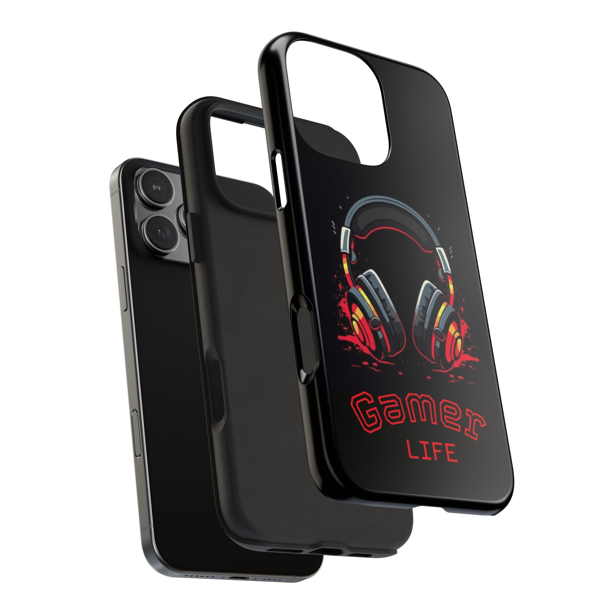 Gamer Life Tough Phone Case with Gamer Headset Design