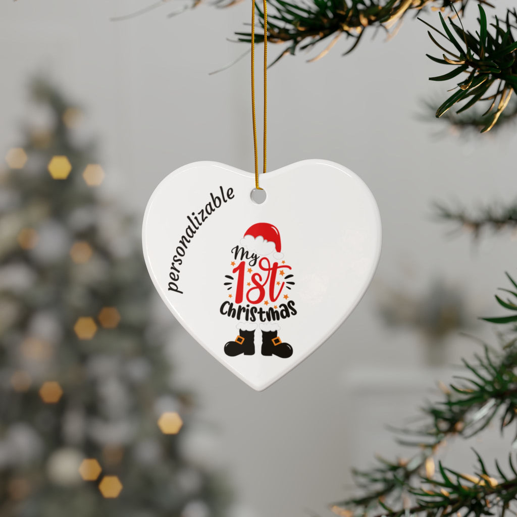 My 1st Christmas Ceramic Ornaments - 2-Sided Print (Multiple Pack Options)