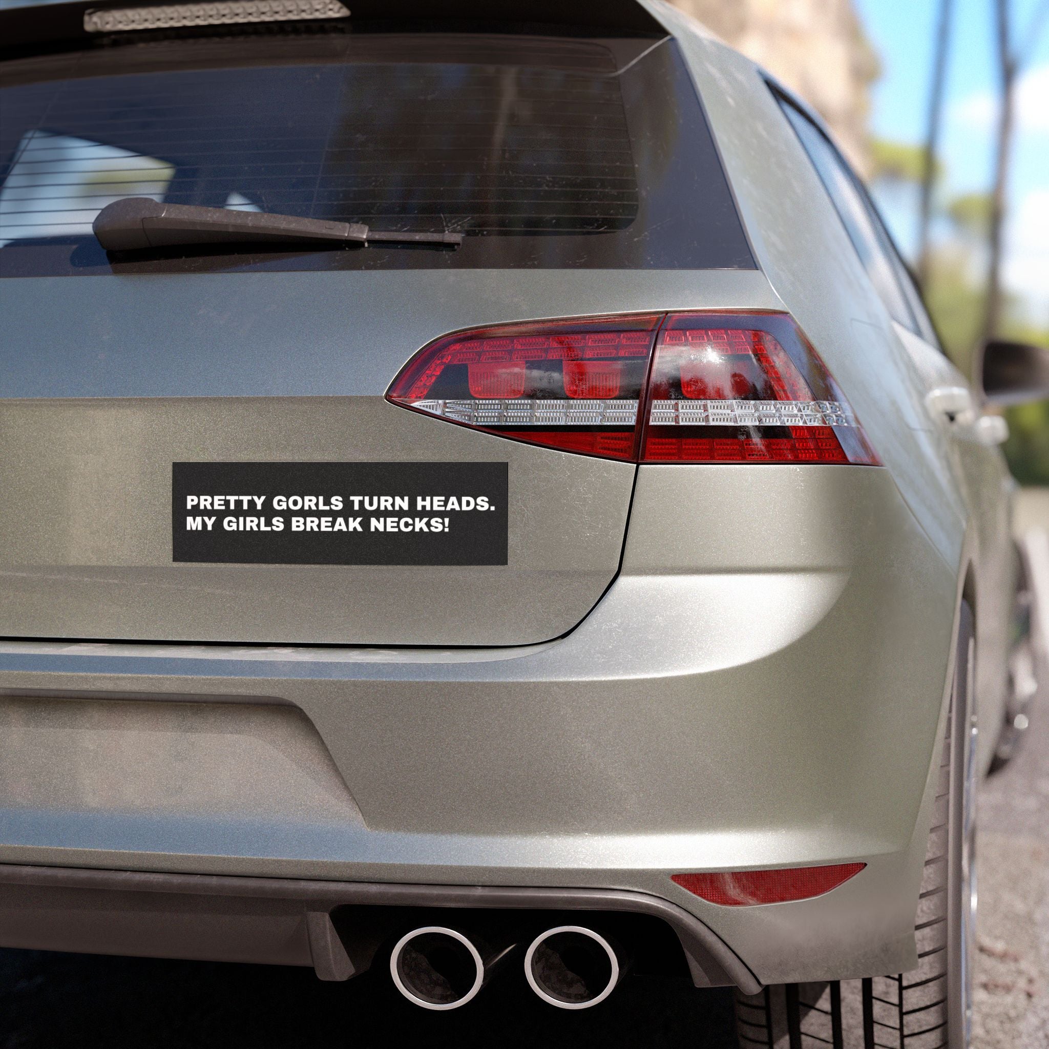 Car Magnet - 'Pretty Girls Turn Heads, My Girls Break Necks!' Vehicle Decor
