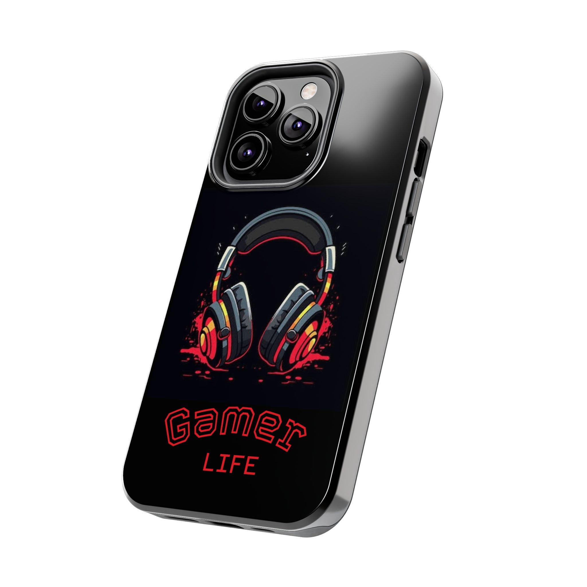 Gamer Life Tough Phone Case with Gamer Headset Design