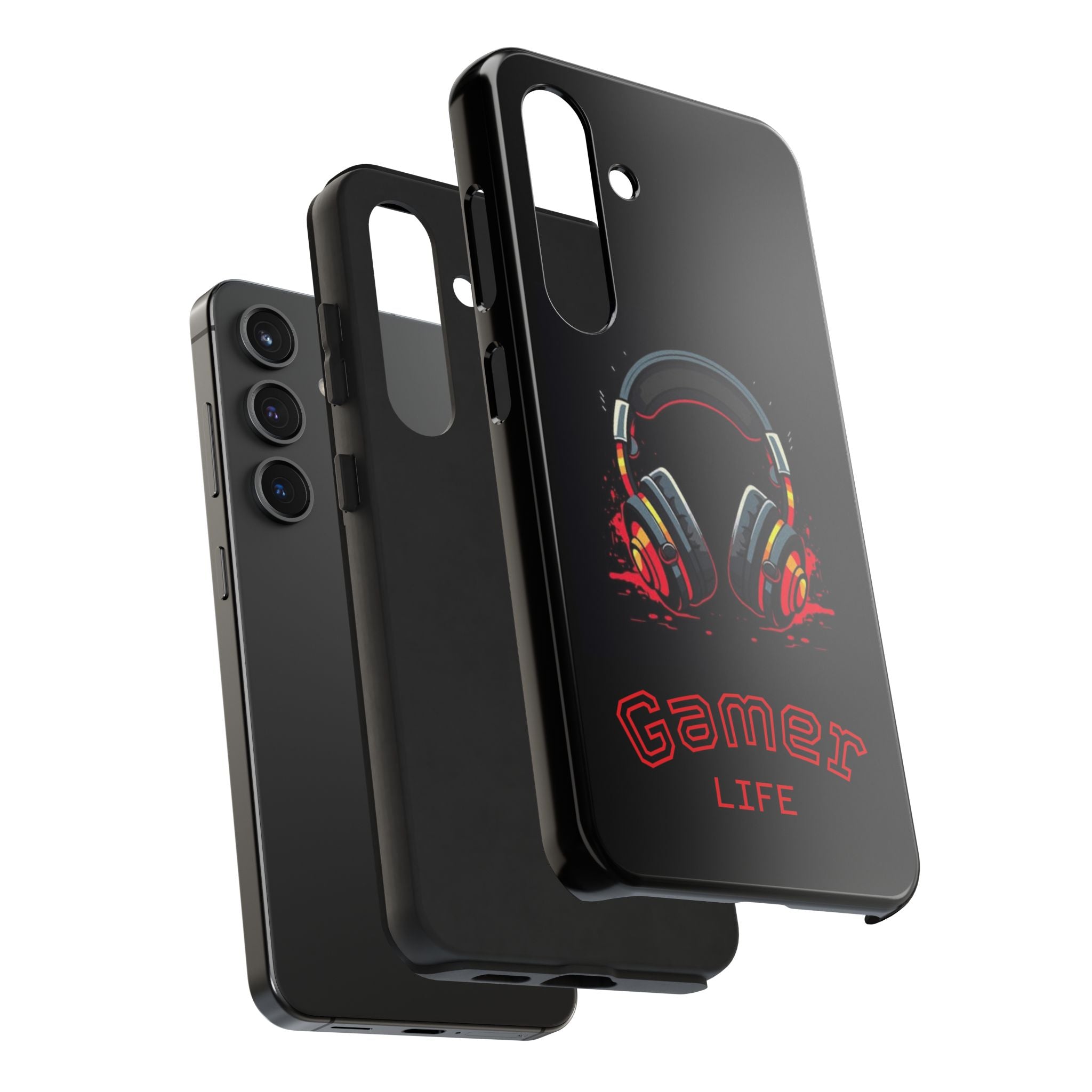 Gamer Life Tough Phone Case with Gamer Headset Design