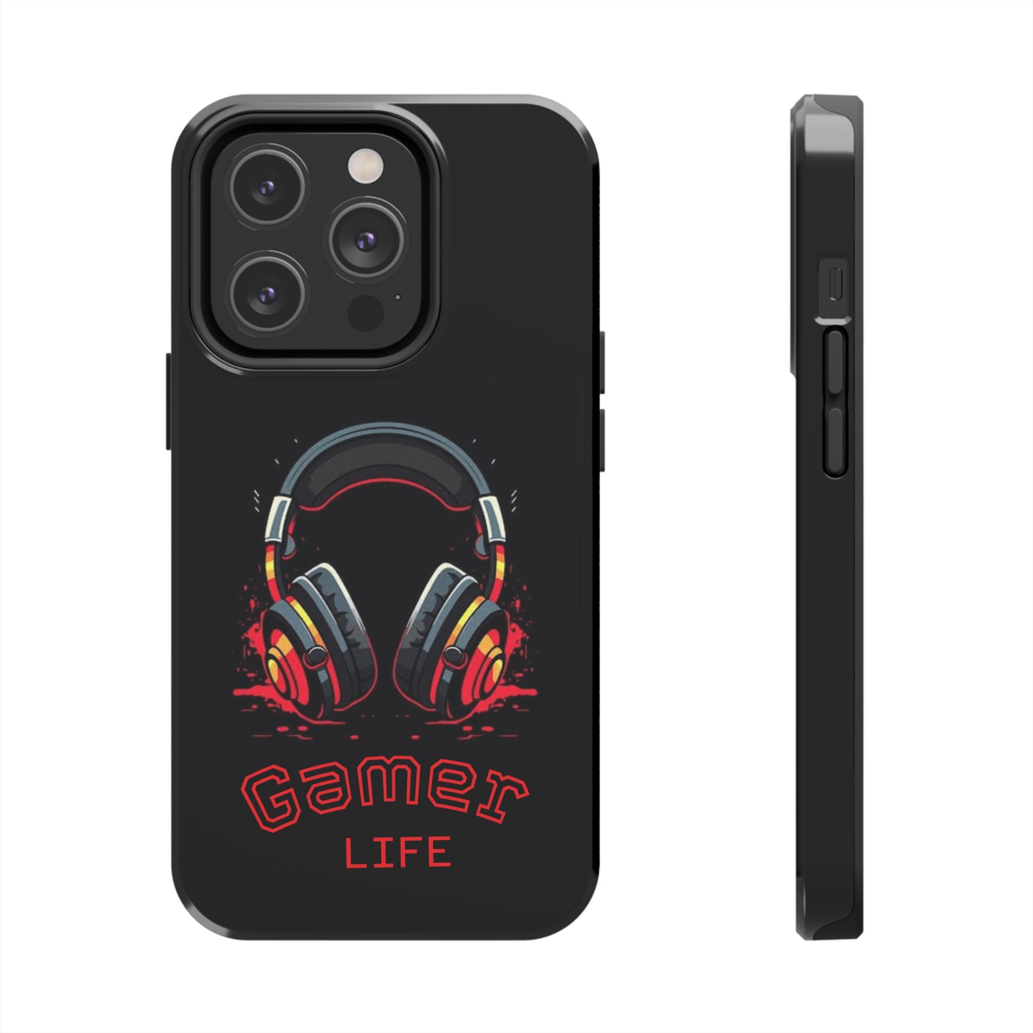 Gamer Life Tough Phone Case with Gamer Headset Design