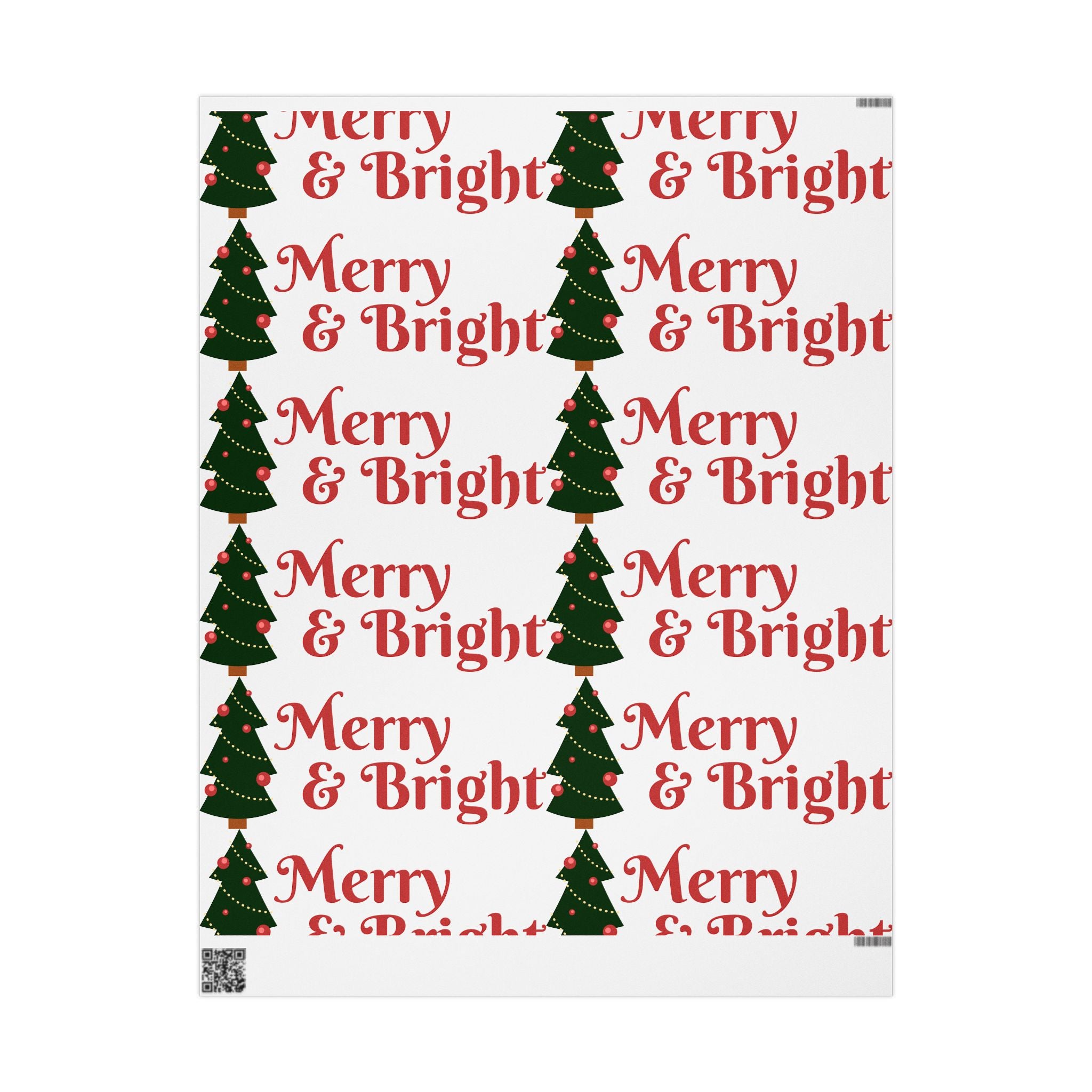 Festive Christmas Wrapping Paper with Merry Design
