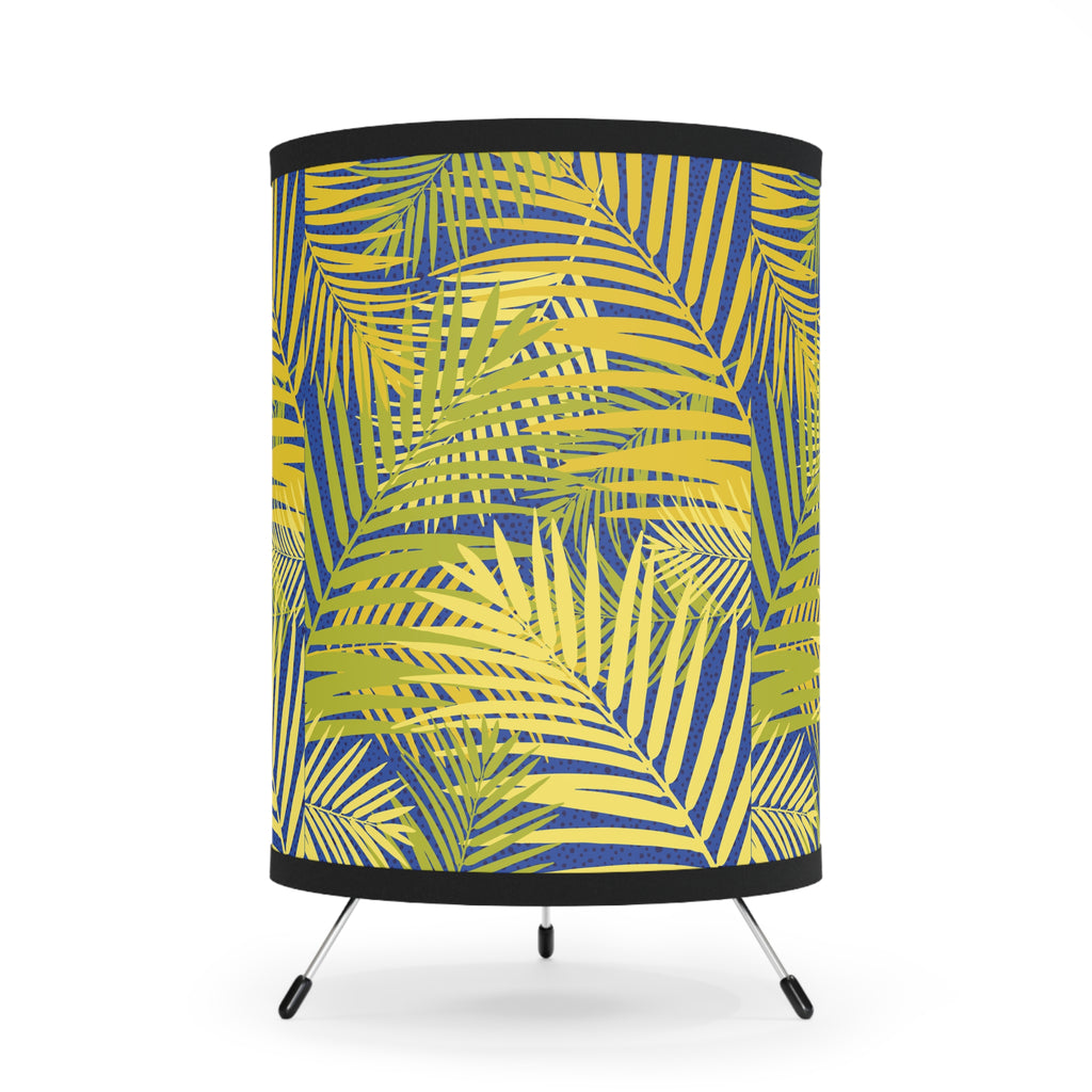 Tropical Tripod Lamp, Boho Room Decor, Modern Lighting, Gift for Beach Lovers, Home Accessories, Unique Desk Lamp