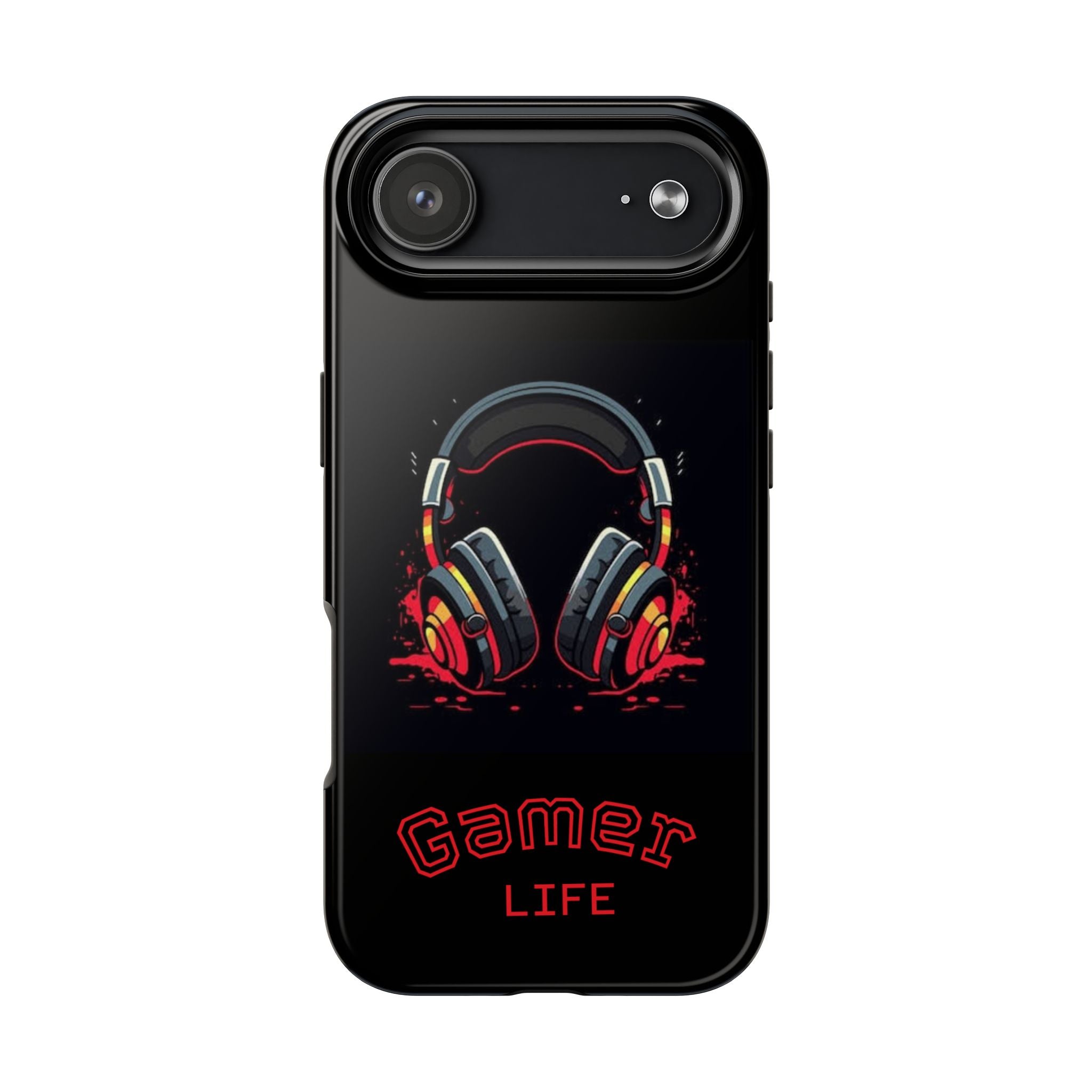 Gamer Life Tough Phone Case with Gamer Headset Design