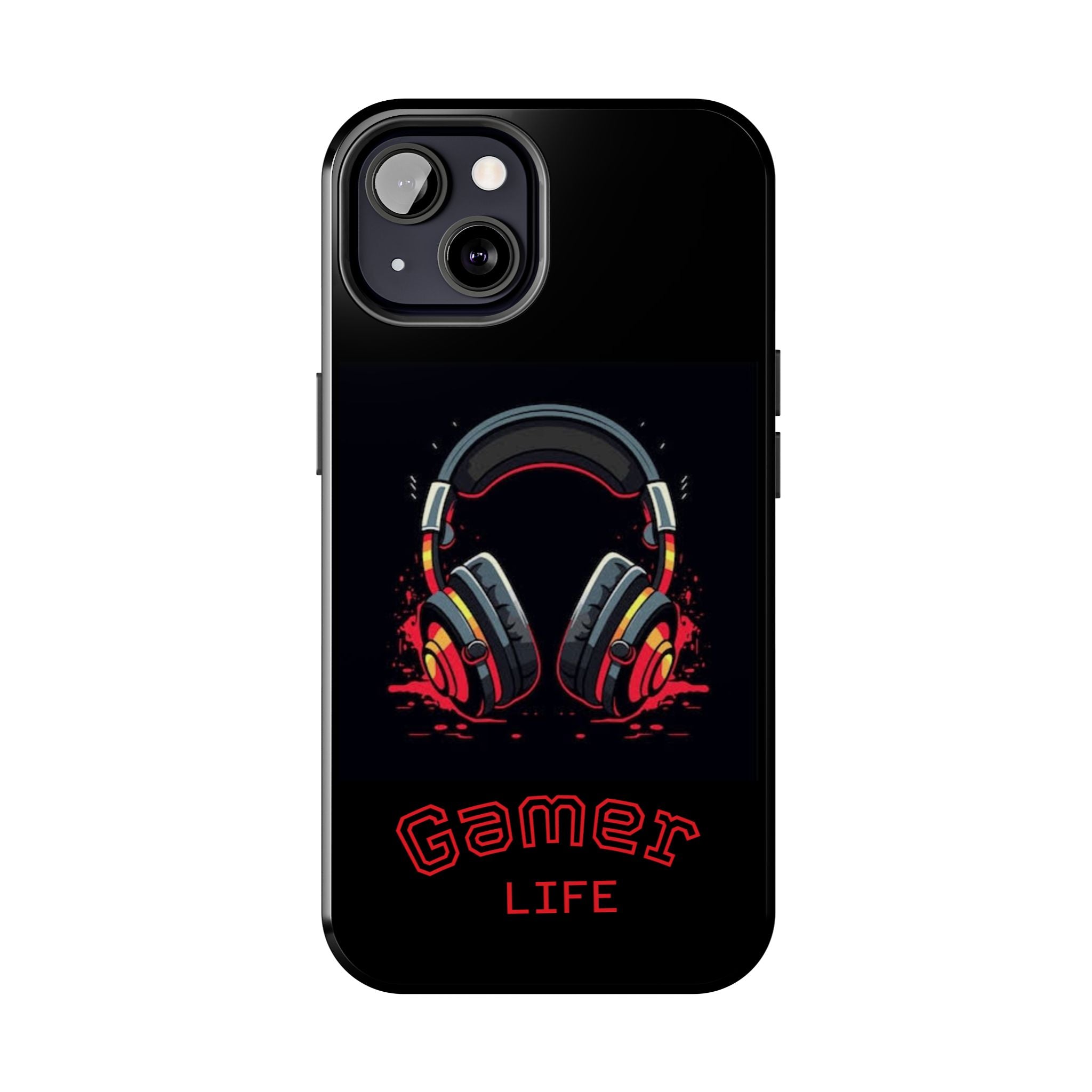 Gamer Life Tough Phone Case with Gamer Headset Design