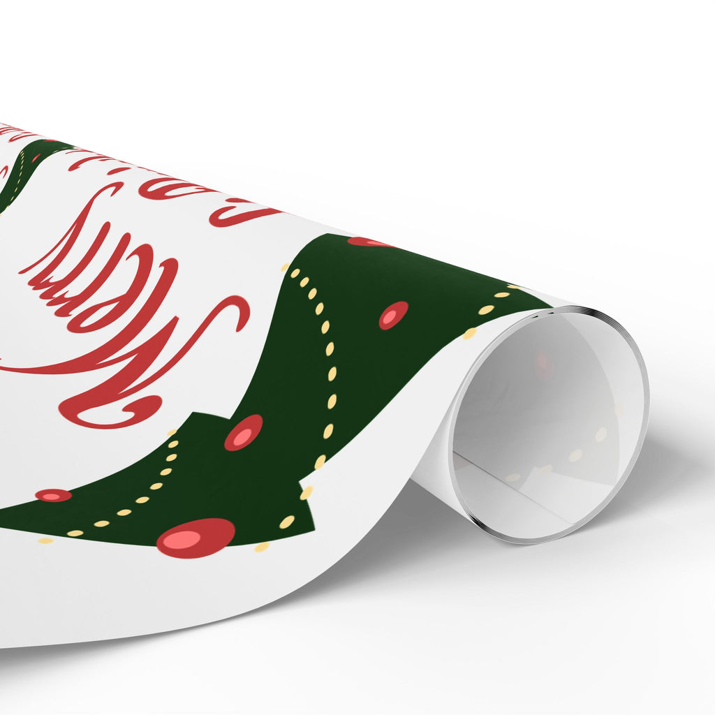 Festive Christmas Wrapping Paper with Merry Design