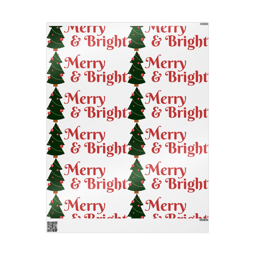 Festive Christmas Wrapping Paper with Merry Design