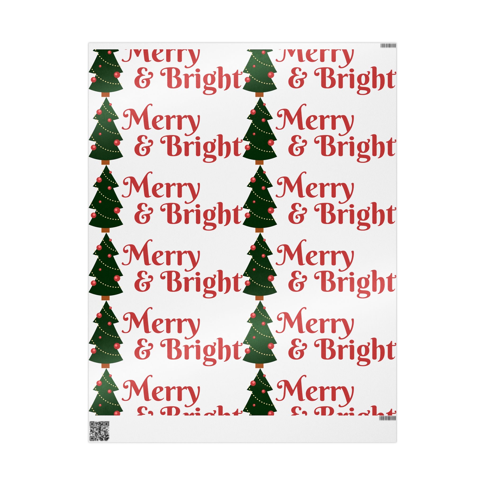 Festive Christmas Wrapping Paper with Merry Design
