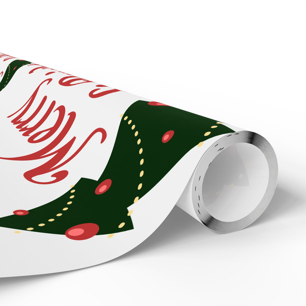 Festive Christmas Wrapping Paper with Merry Design