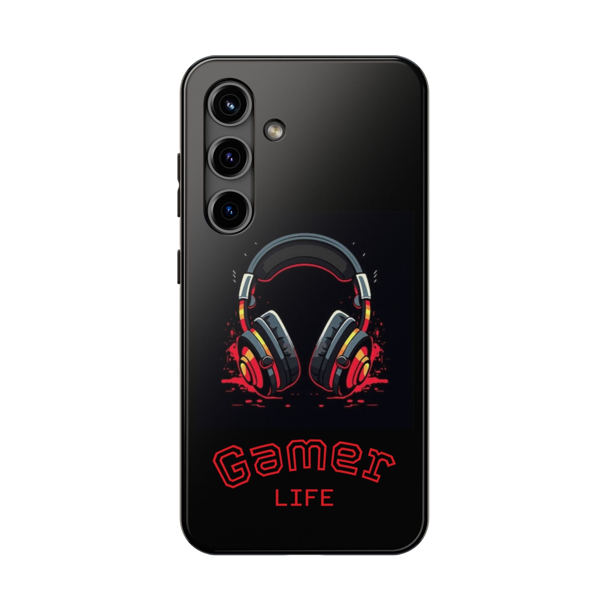 Gamer Life Tough Phone Case with Gamer Headset Design