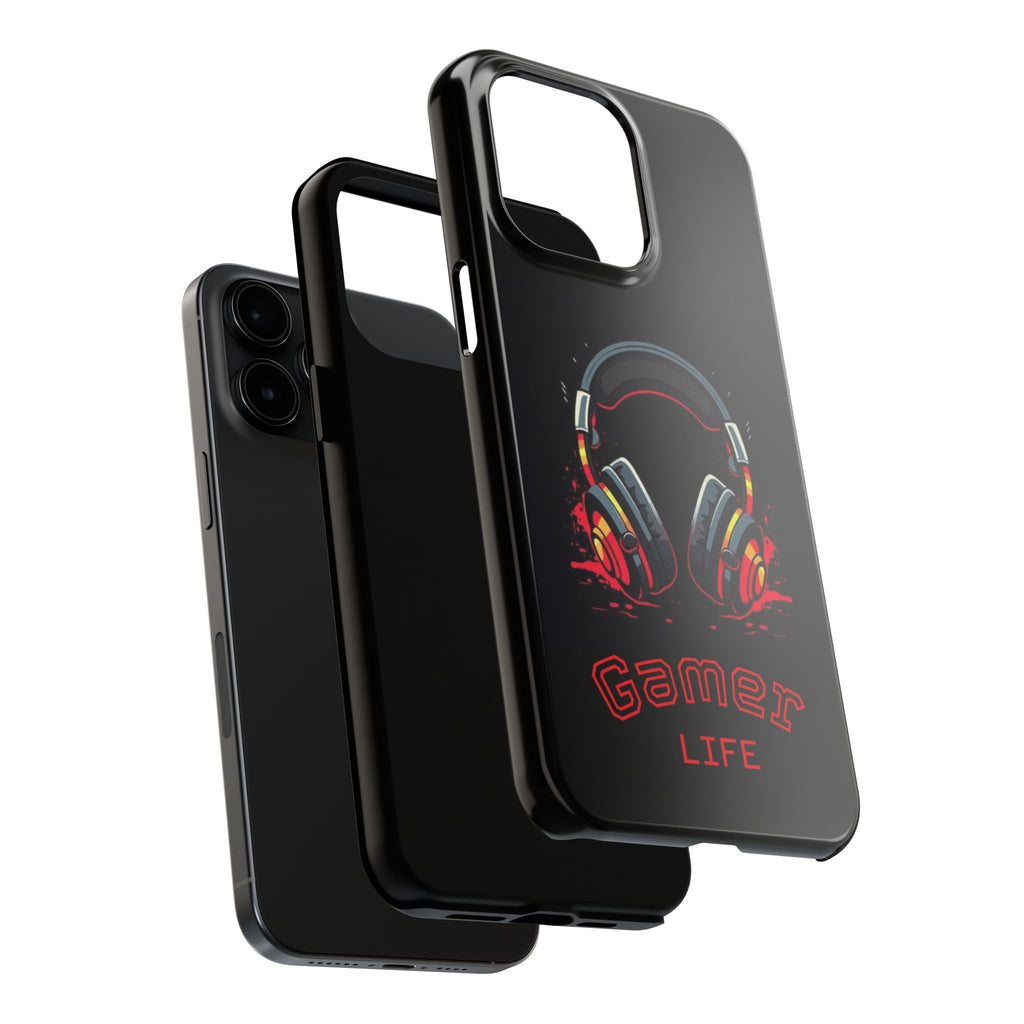 Gamer Life Tough Phone Case with Gamer Headset Design