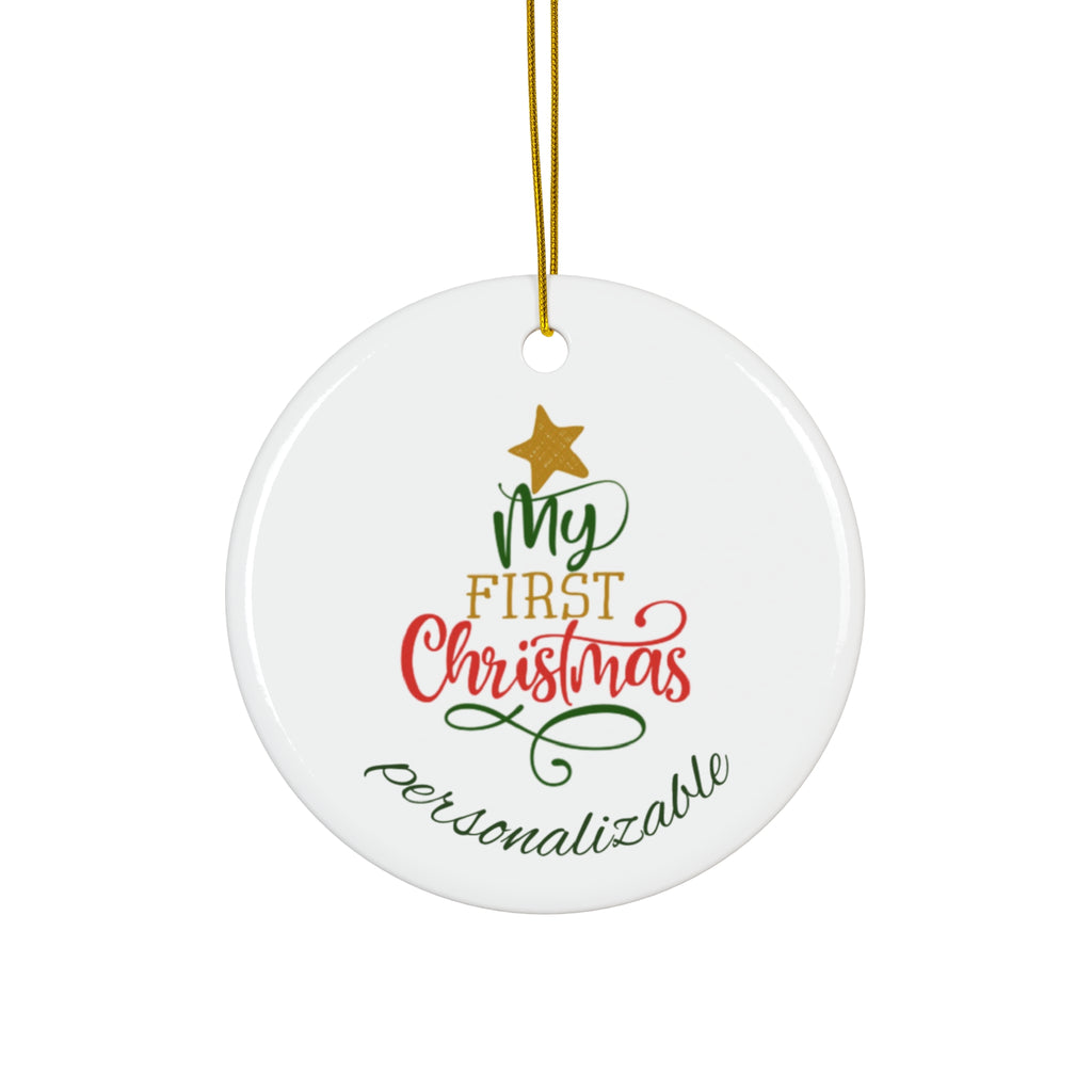 My First Christmas Ceramic Ornament - 4 Unique Shapes