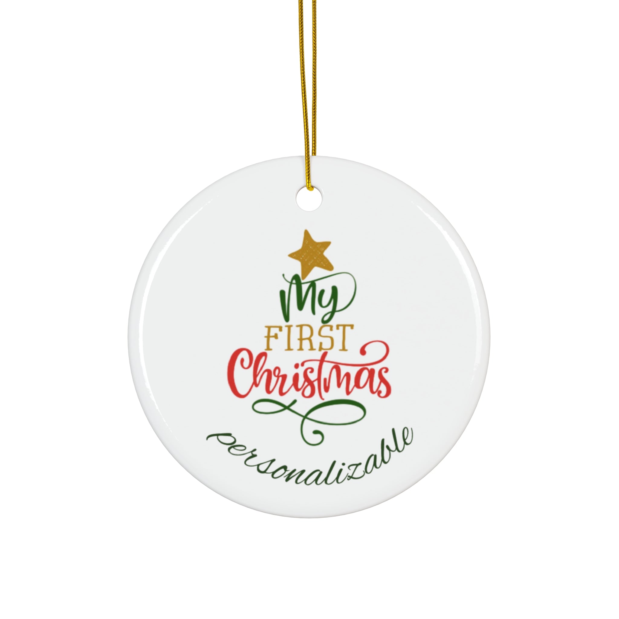 My First Christmas Ceramic Ornament - 4 Unique Shapes