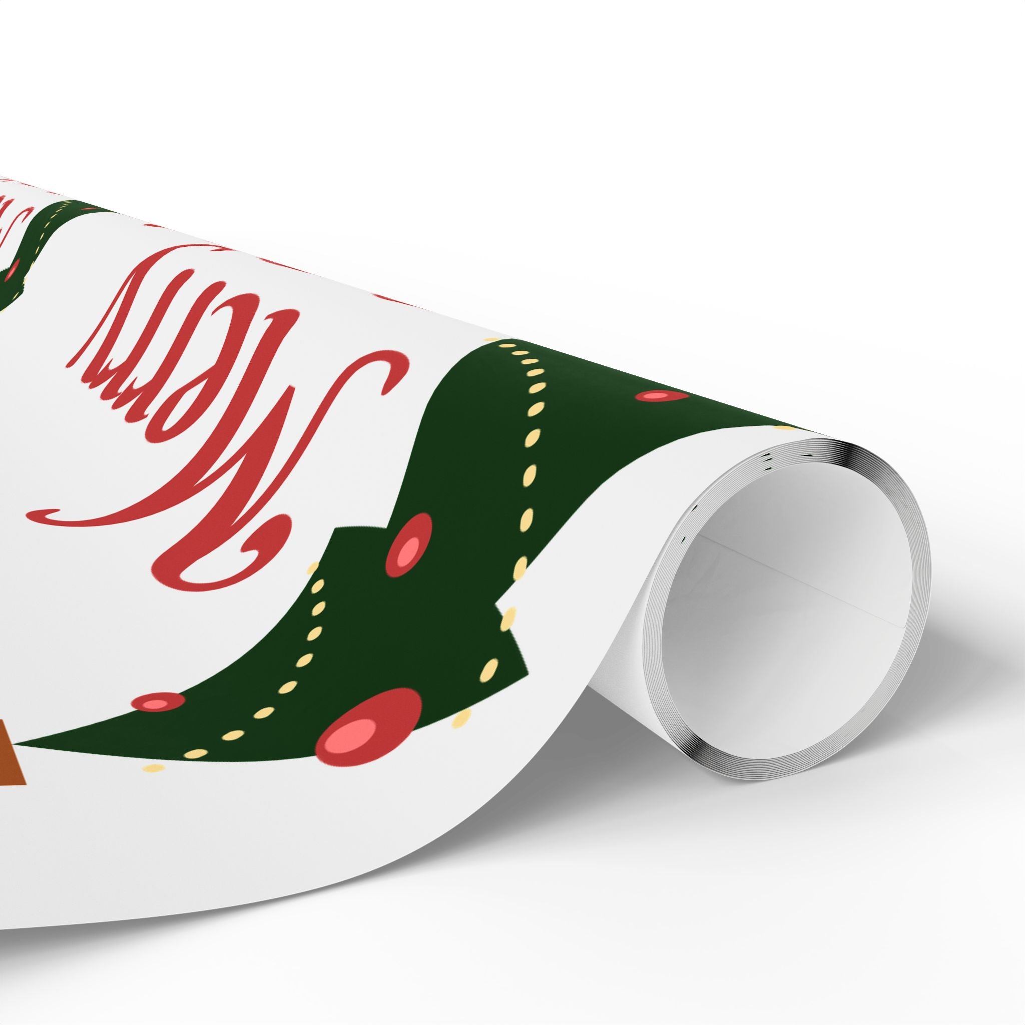 Festive Christmas Wrapping Paper with Merry Design