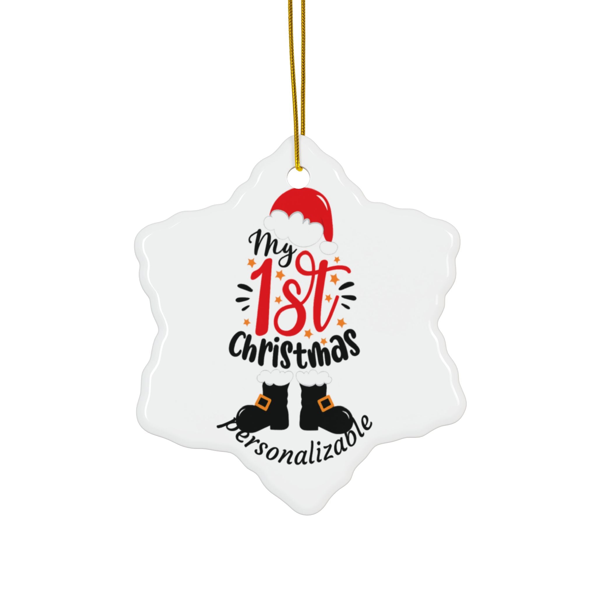 My 1st Christmas Ceramic Ornaments - 2-Sided Print (Multiple Pack Options)