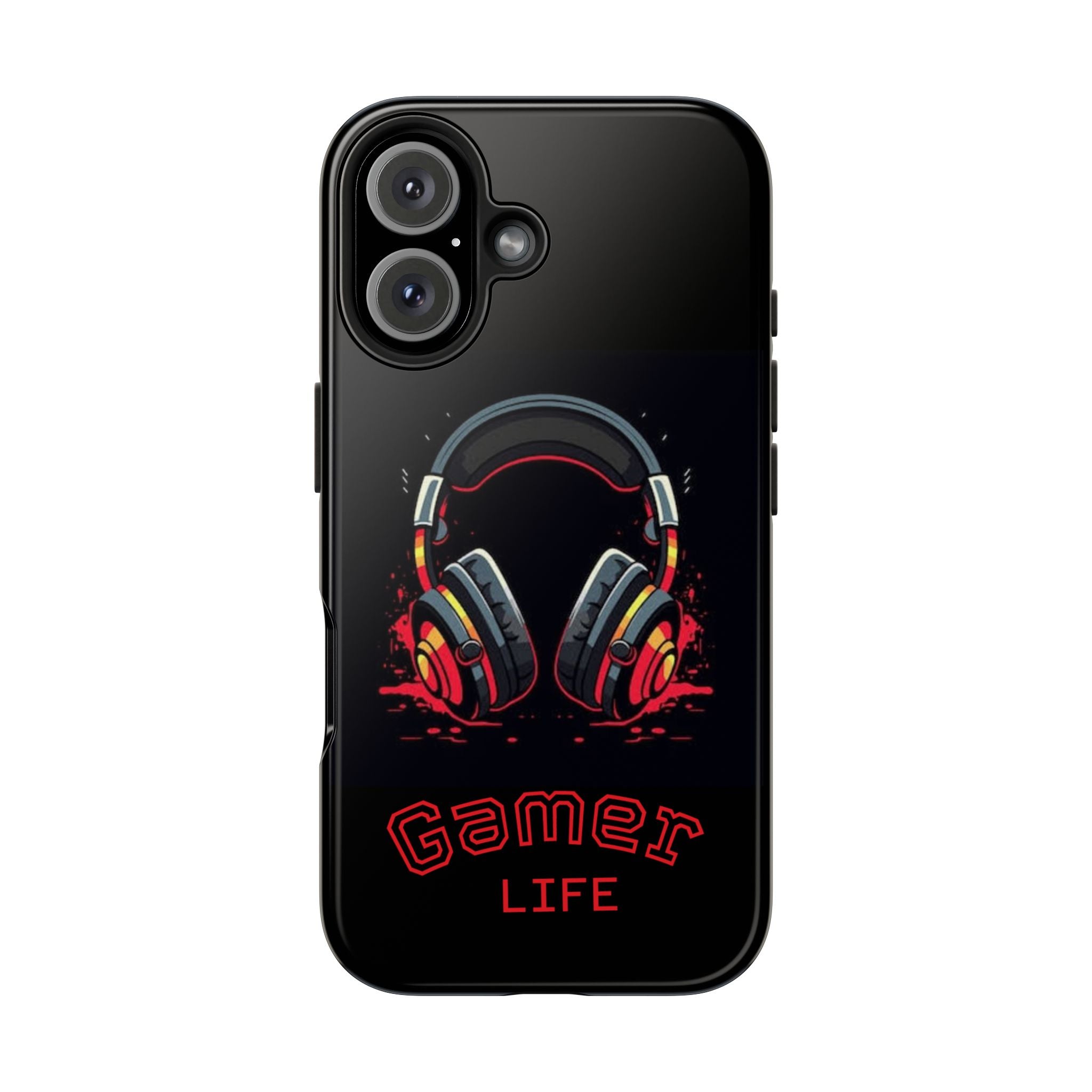 Gamer Life Tough Phone Case with Gamer Headset Design